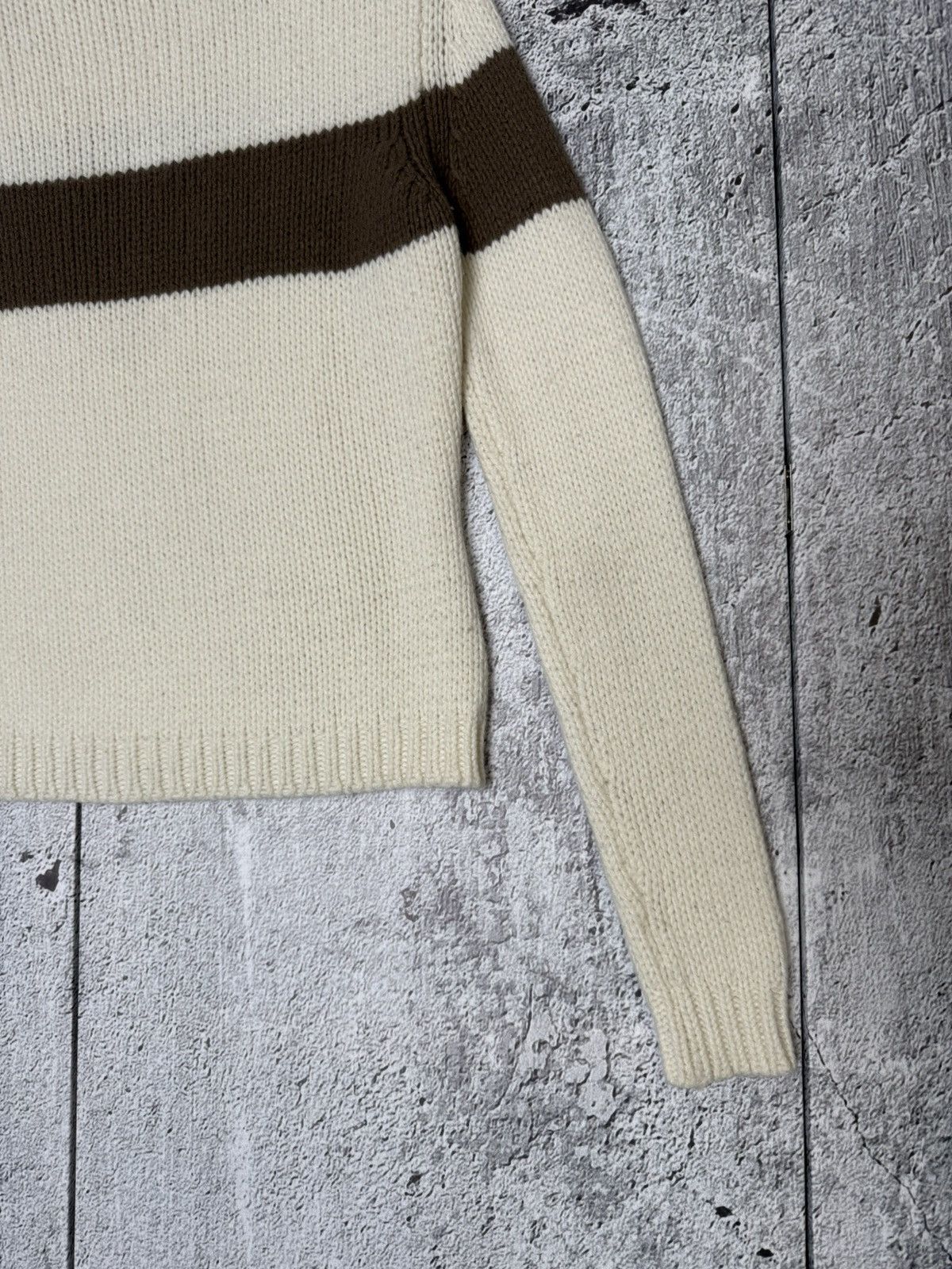 Vintage Luis Trenker Cream Wool Blend Knitted Shawl Collar Sweater Size XS / US 0-2 / IT 36-38 - 12 Thumbnail
