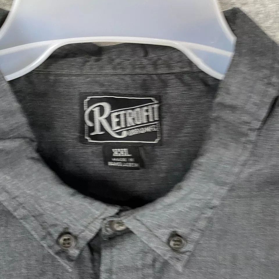 Retrofit Retrofit Button Down Shirt XXL Men's Short Sleeve Gray Size US XXL / EU 58 / 5 - 3 Thumbnail