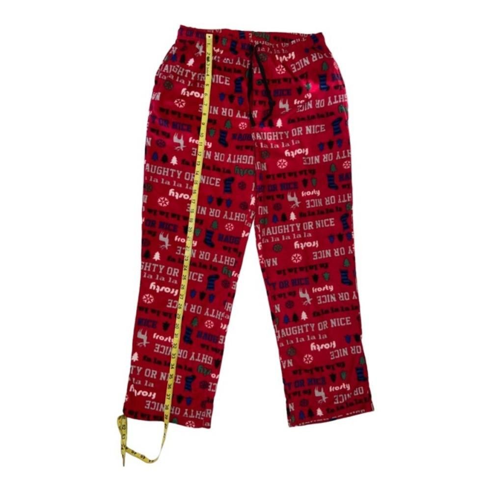 Designer Naughty Or Nice Fleece Holiday Pajama Pants Medium Size ONE SIZE - 2 Thumbnail