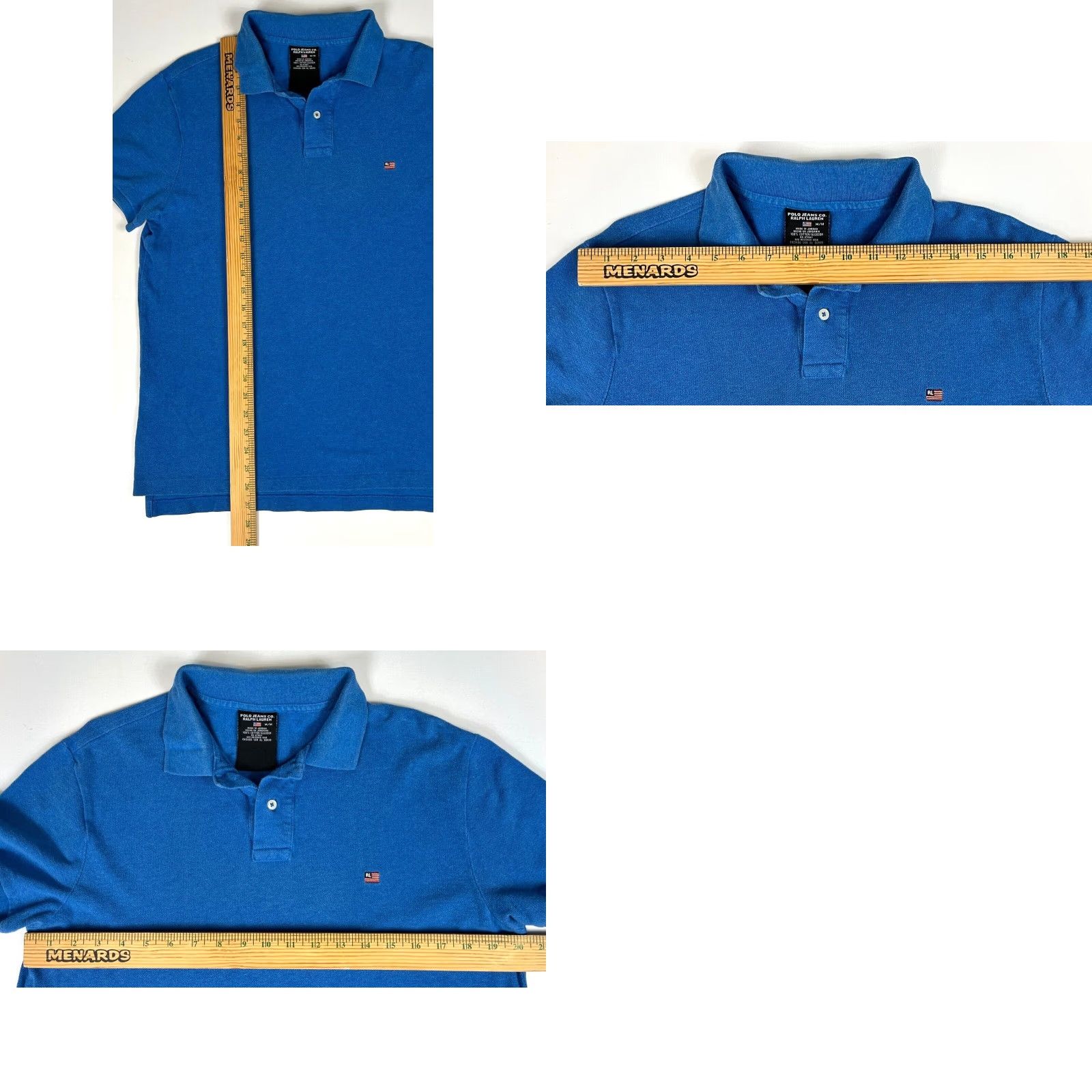 Vintage VINTAGE Polo Jeans Co. Ralph Lauren Polo Shirt Men’s Blue 90s SZ M Regular Short Sleeve Embroidered Logo Size US M / EU 48-50 / 2 - 8 Thumbnail