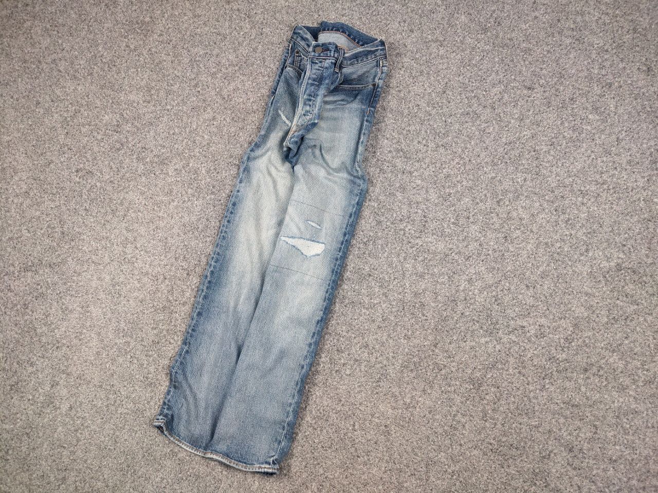Levi's Levis 501 Patchwork Denim Distressed Jeans Vintage Style Size US 34 / EU 50 - 3 Thumbnail
