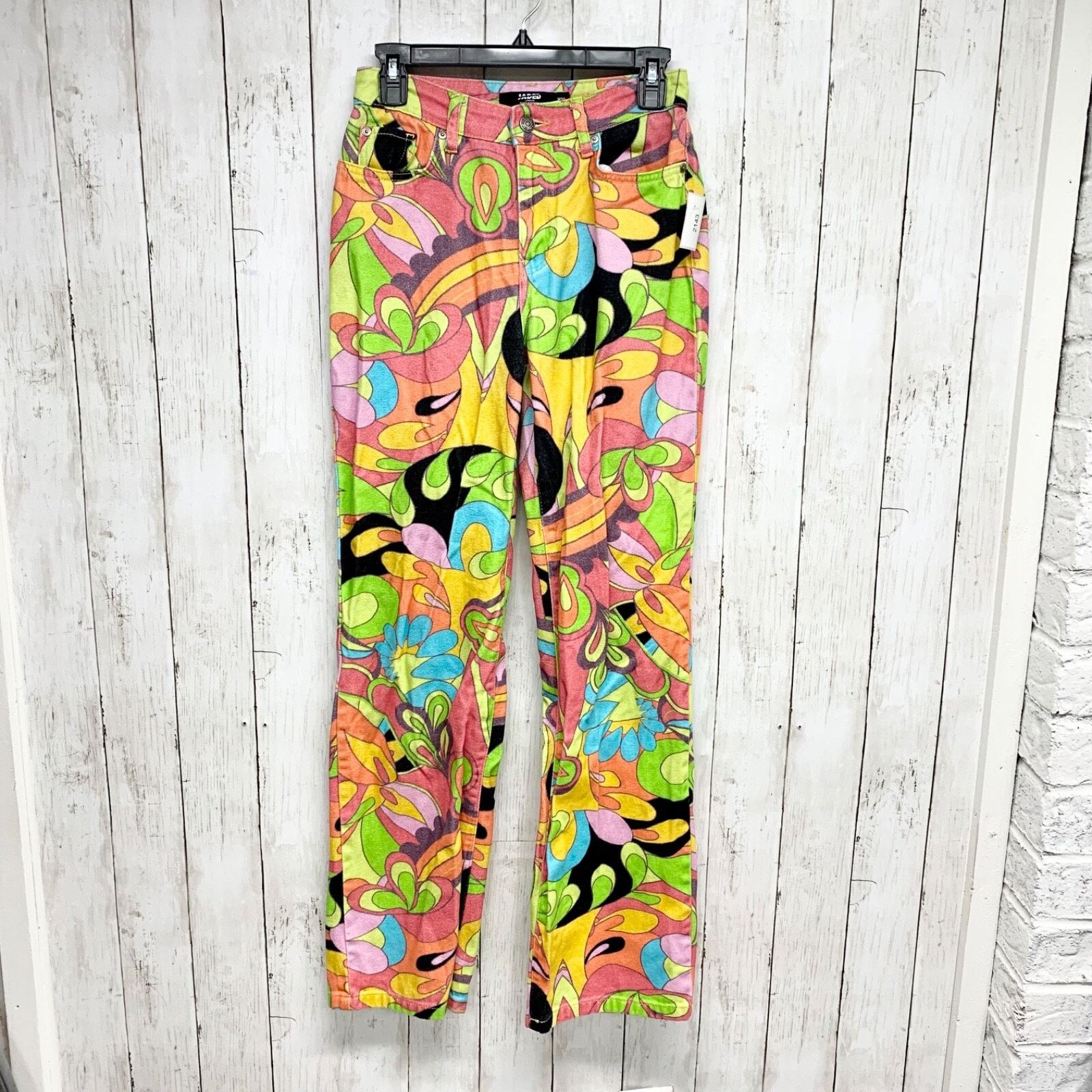 Jaded London Jaded London Size W26 Psychedelic Boyfriend Jeans Multicolor Size 26" / US 2 / IT 38 - 1 Thumbnail