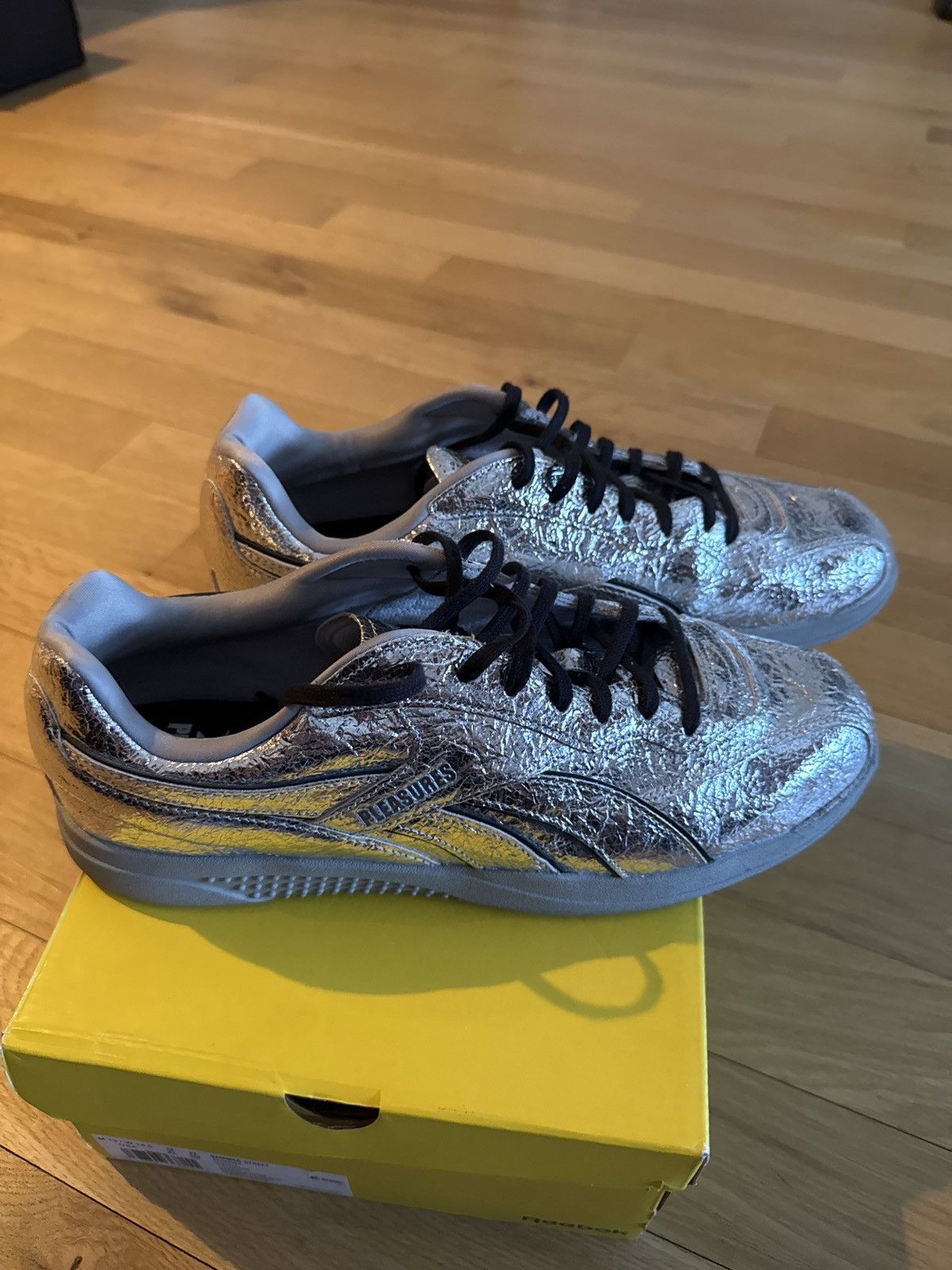 Reebok x Pleasures Hammer Street silver tennis shoes size 13