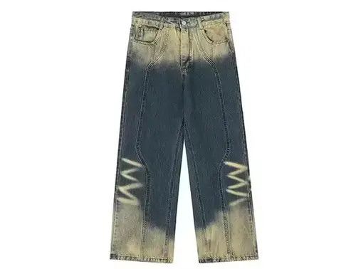 Japanese Brand × Jean Vintage tie-dye gradient washed distressed wide-leg jeans Size US 32 / EU 48 - 3 Thumbnail