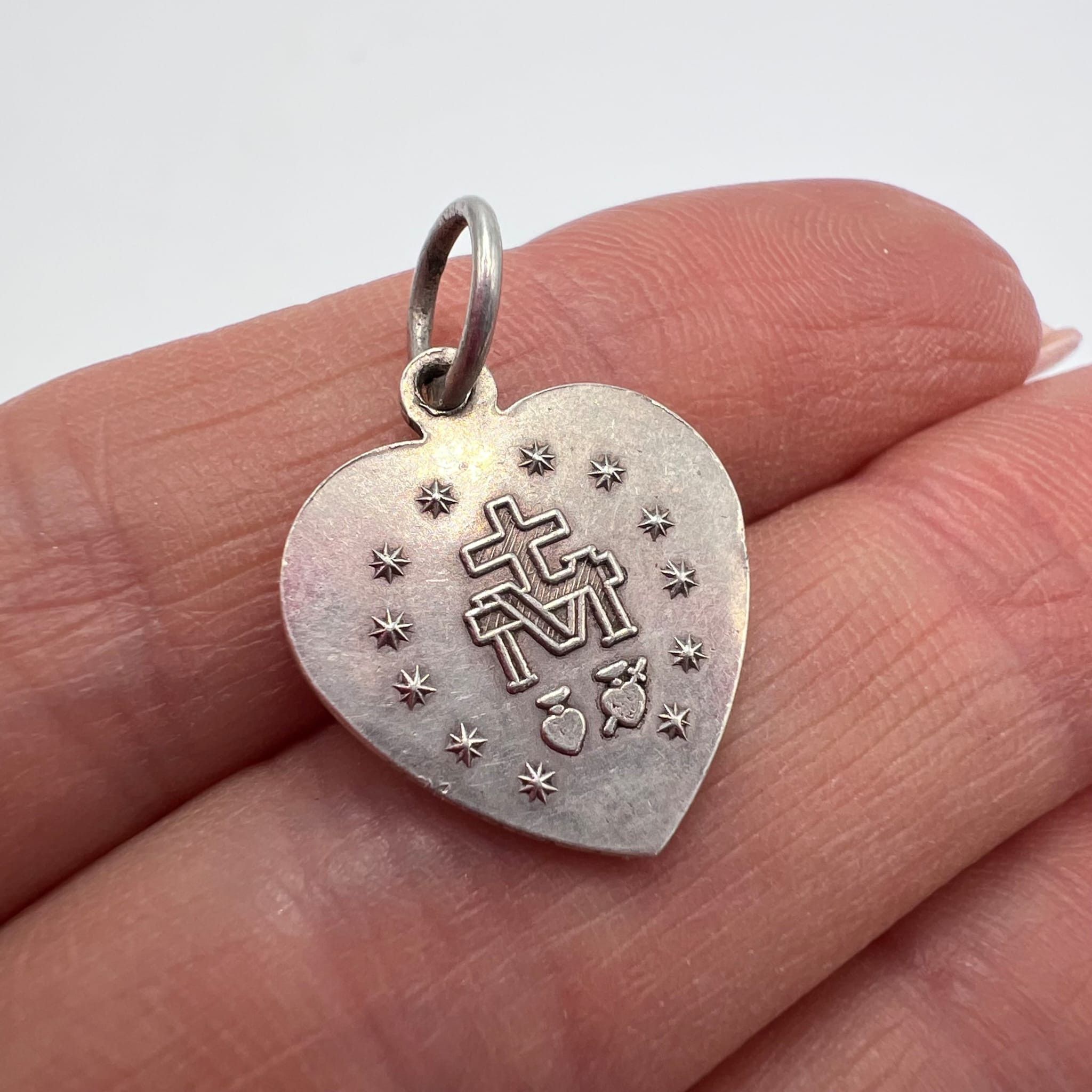 Vintage Vintage Sterling Silver 925 Pendant Religious Charm Size ONE SIZE - 6 Thumbnail