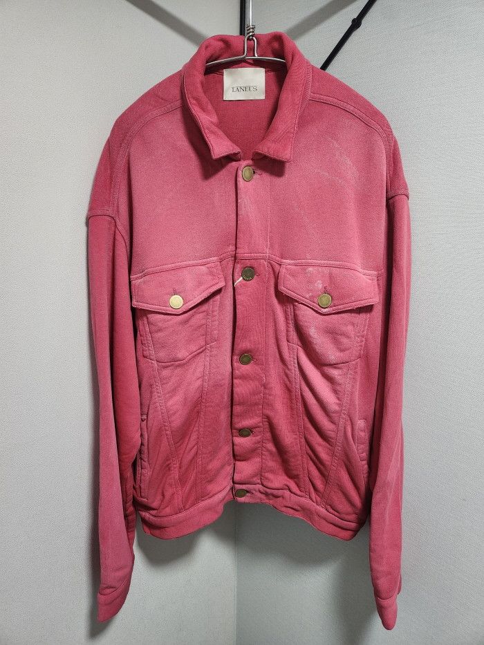 Laneus LANEUS Peacock Pink Oversized Trucker JACKET Size M / US 6-8 / IT 42-44 - 3 Thumbnail
