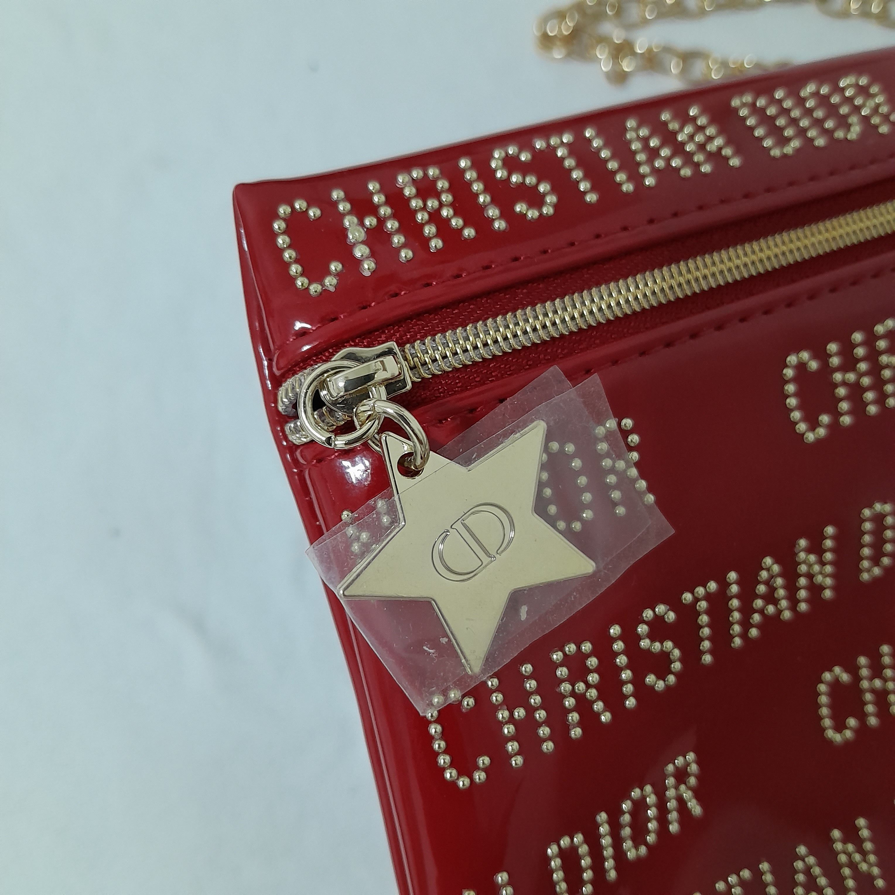 Dior Dior Red Enamel Makeup Bag with added Sling Size ONE SIZE - 5 Thumbnail
