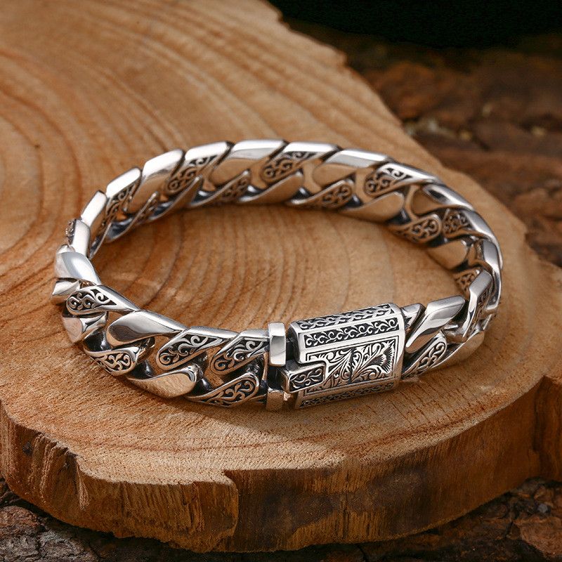 Jewelry S925 Timeless Vine Garland Buckle Retro Tank Bracelet Size ONE SIZE - 1 Thumbnail