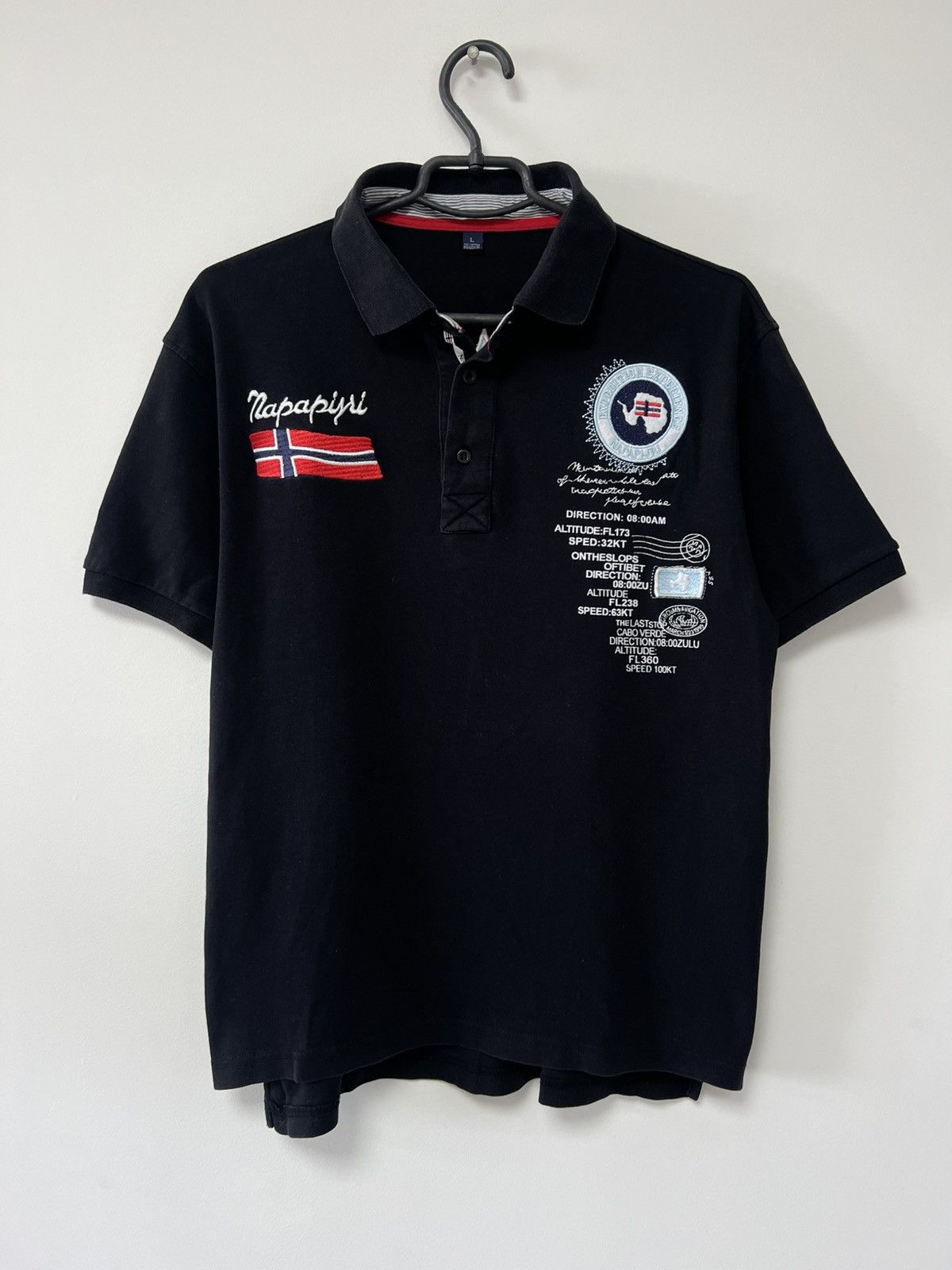 Napapijri Napapijri 1987 Black Polo Shirt Shirt Sleeve Black Rare sz L Size US L / EU 52-54 / 3 - 2 Thumbnail