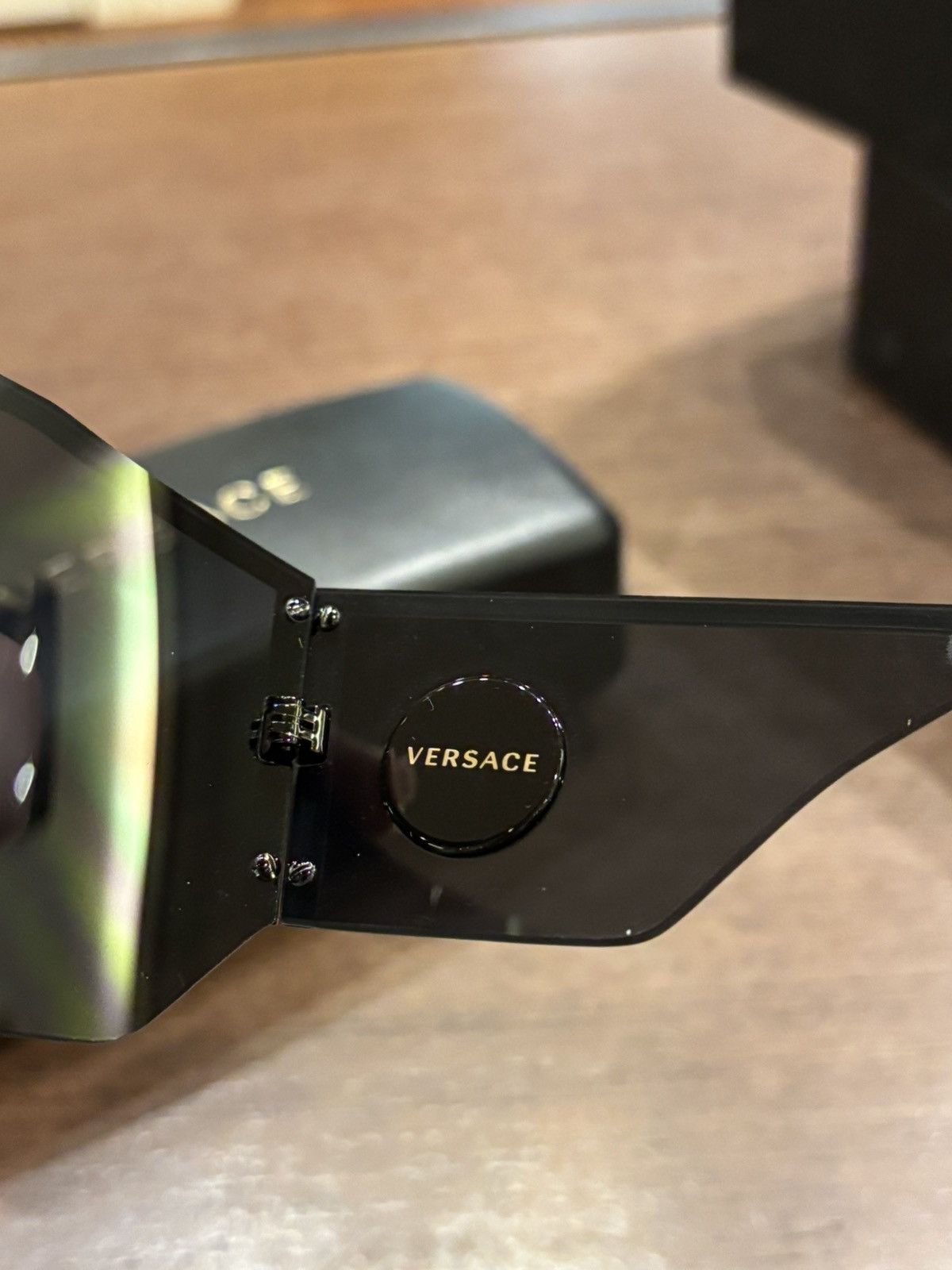 Versace Versace Black Visor Sunglasses Size ONE SIZE - 4 Thumbnail