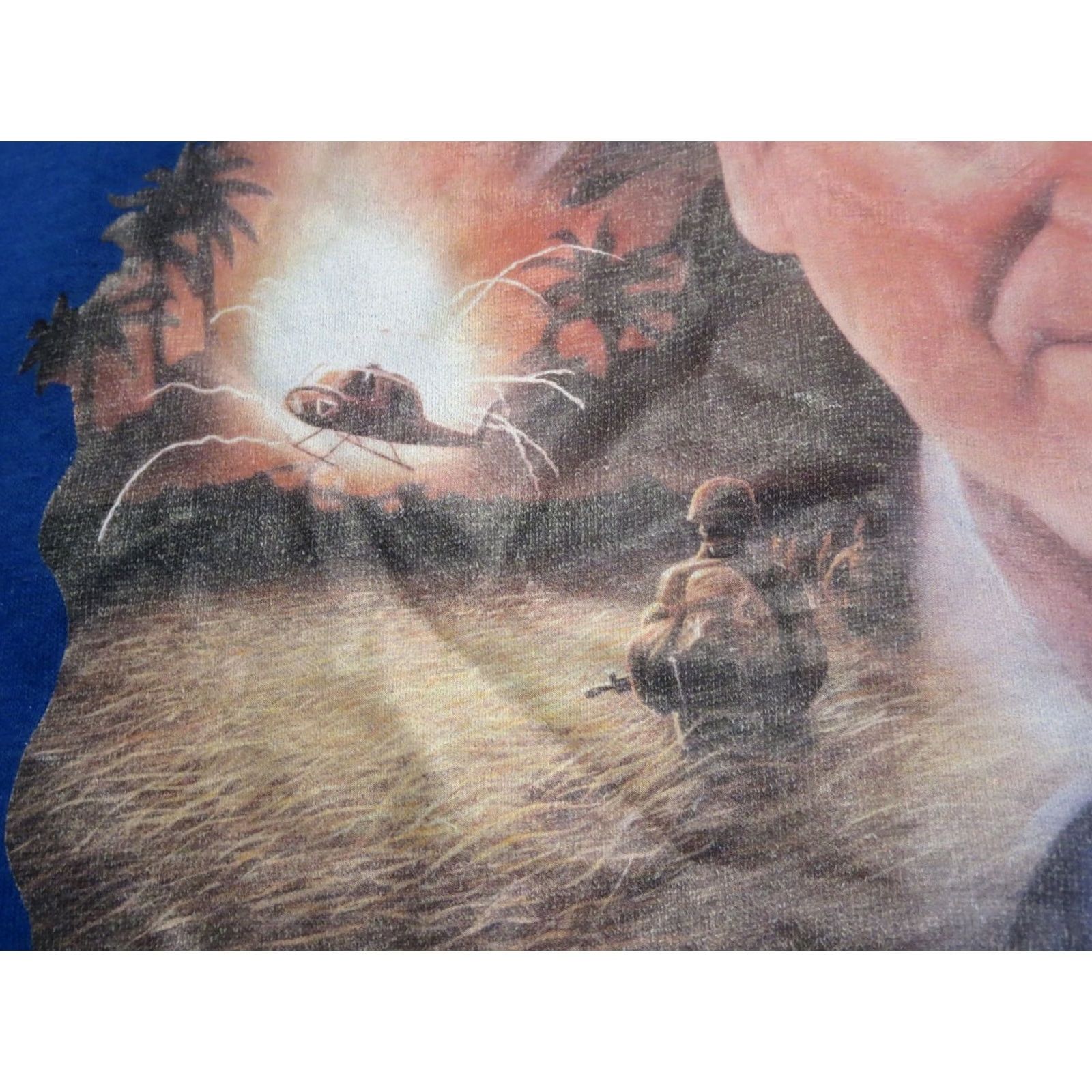 Vintage VINTAGE vintage 1986 NO SUBSTITUTE FOR VICTORY JOHN WAYNE MOVIE T-Shirt SMALL blue 80s Mens T-Shirt Size US S / EU 44-46 / 1 - 6 Thumbnail