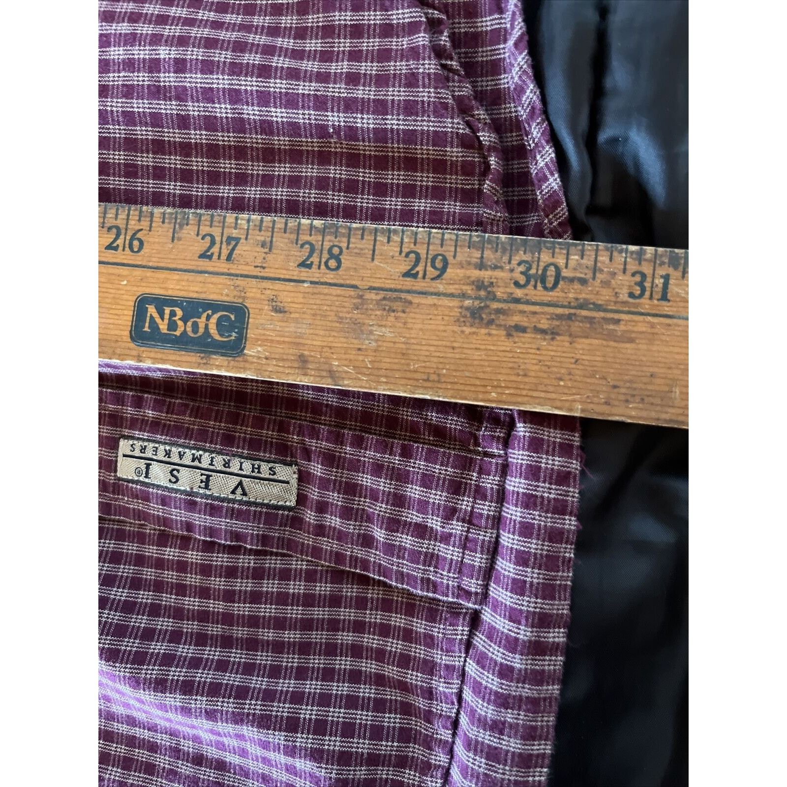 Other vesi sportswear men’s L burgundy check Montana cotton shirt Size US L / EU 52-54 / 3 - 21 Thumbnail