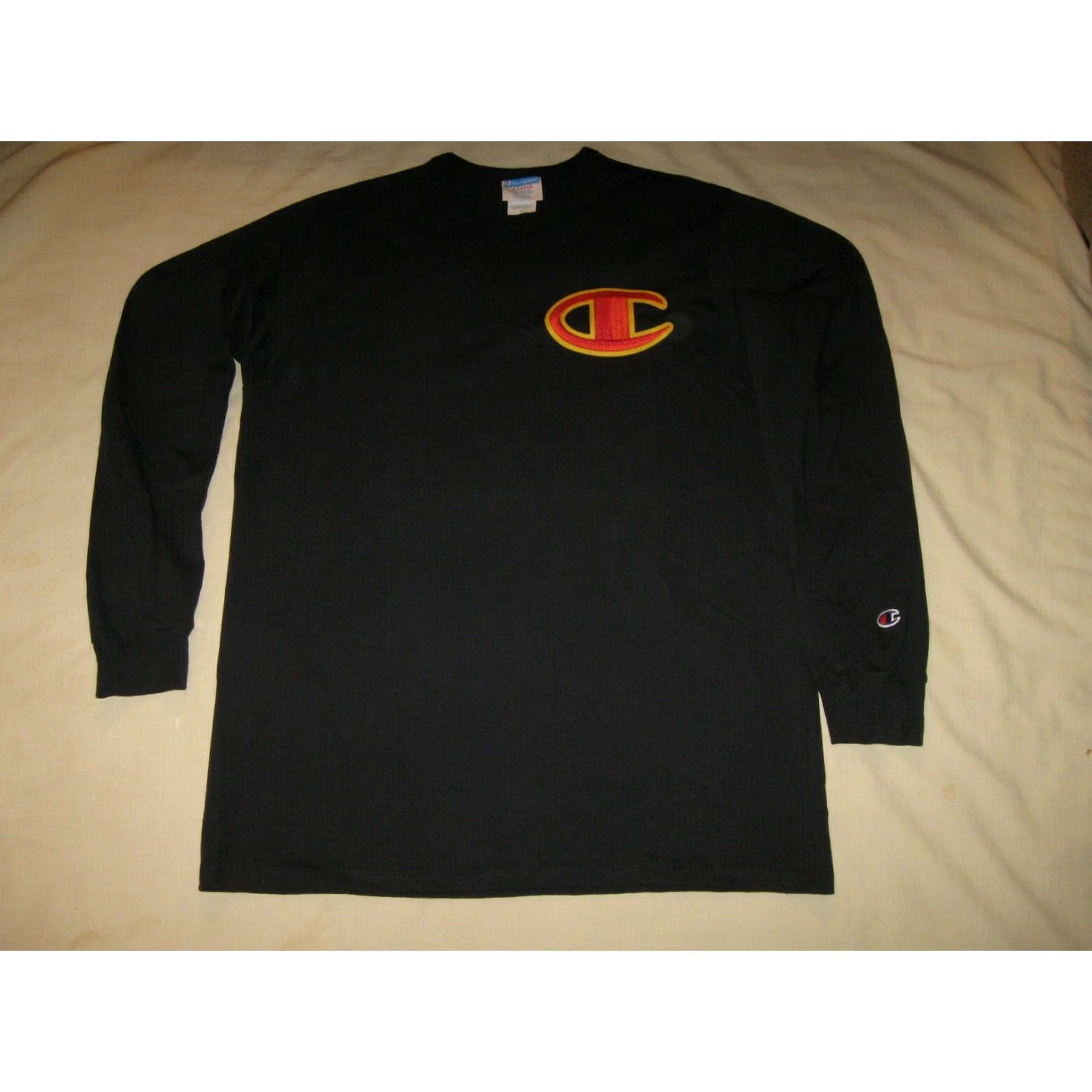 Champion Champion Long Sleeve Shirt Men XL Navy Blue Logo Cotton Crew Neck T-Shirt Size US XL / EU 56 / 4 - 2 Thumbnail