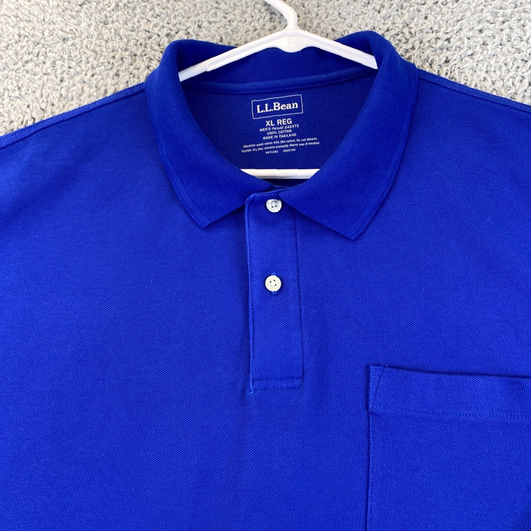 Vintage L.L. Bean Polo Shirt Mens XL Blue Traditional Fit Short Sleeve Cotton / 63-27 Size US XL / EU 56 / 4 - 2 Thumbnail