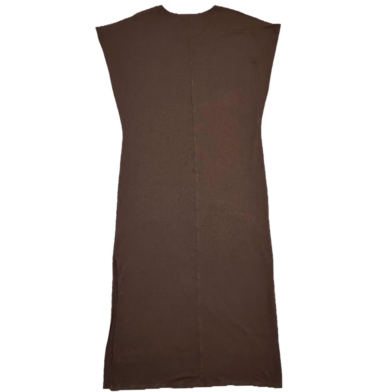 J. Jill J Jill Vacation Dress XS Brown Midi Maxi Slits Dolman Pullover Casual Everyday Jersey Rayon Spandex Ladies Womens Sundress Modern - Size XS / US 0-2 / IT 36-38 - 2 Thumbnail