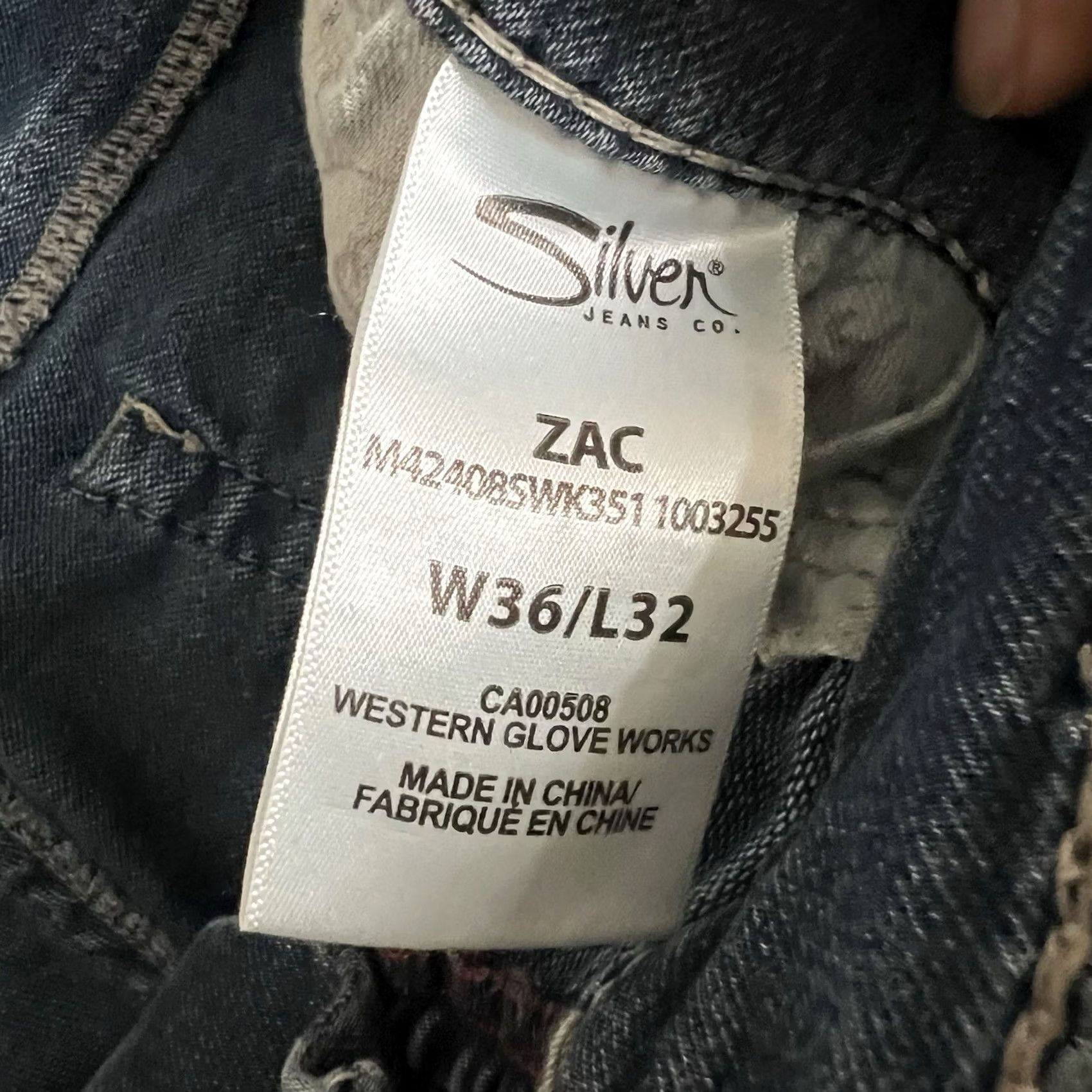 Silver Jeans Co. Silver Jeans Co. Men’s Jeans 36x30 Blue Denim Relaxed Straight Leg Baggy Size US 36 / EU 52 - 6 Thumbnail