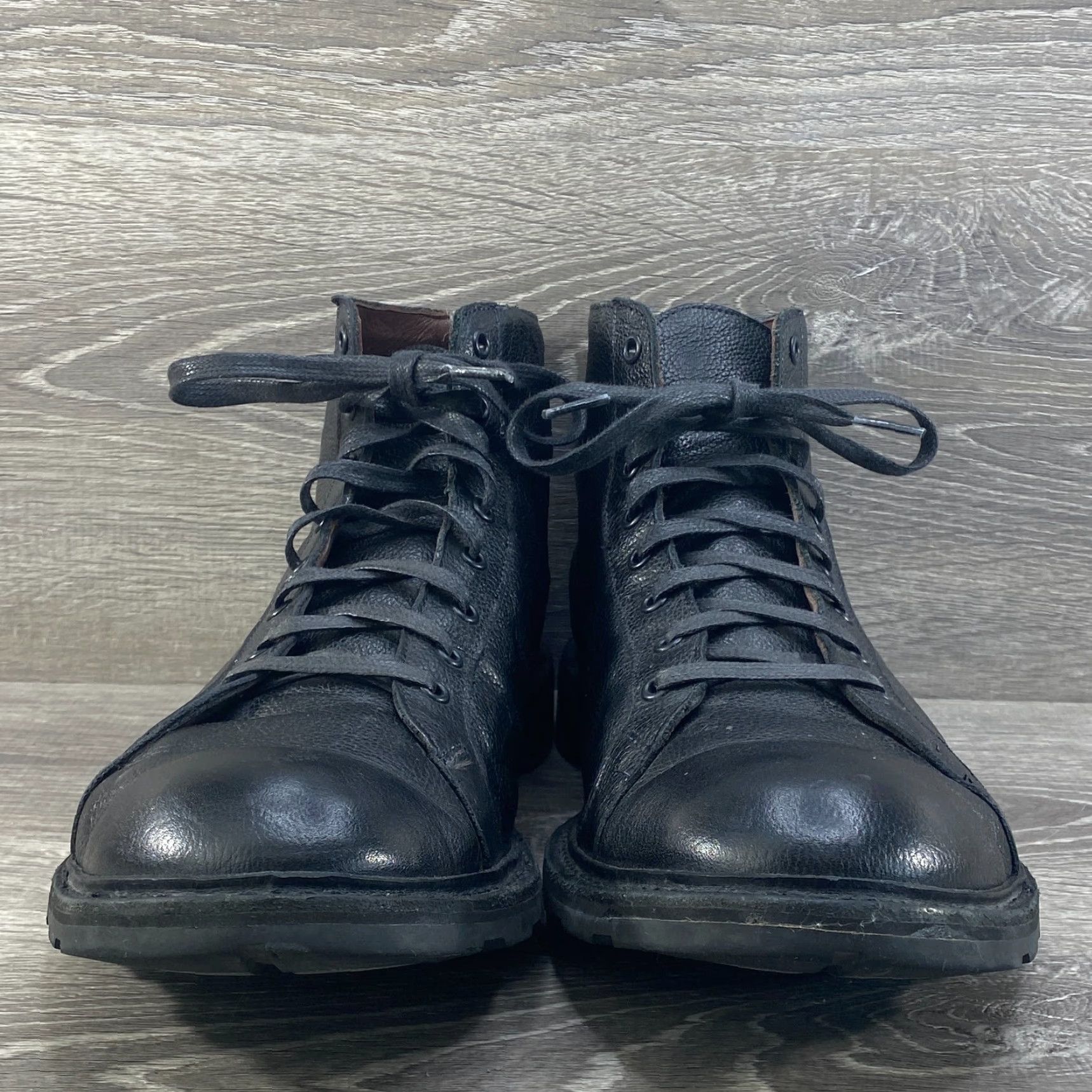 Allen Edmonds Allen Edmonds Alpine Mens 12 Boots Black Leather Port Washington Weather Proof Lace Up Vibram Sole Size US 12 / EU 45 - 4 Thumbnail