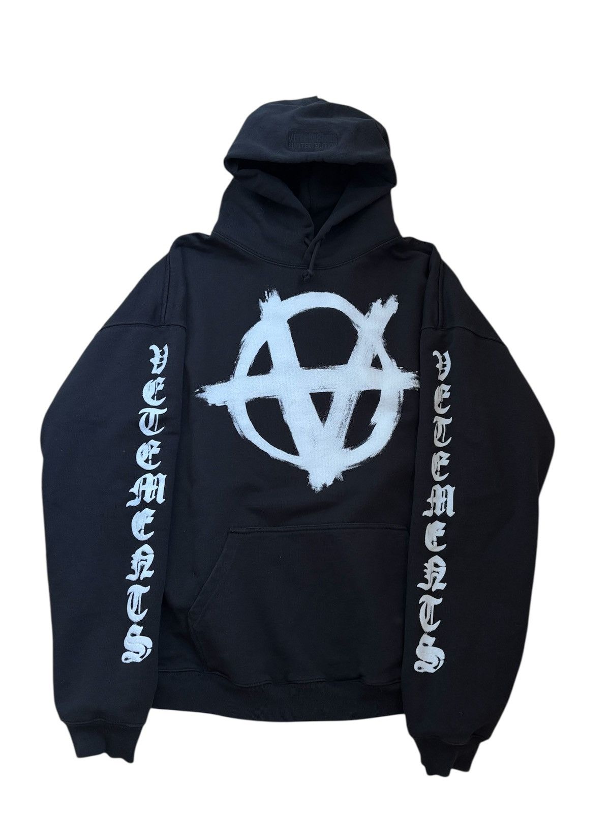 Vetements Vetements AW19 upside down Anarchy mask hoodie | Grailed