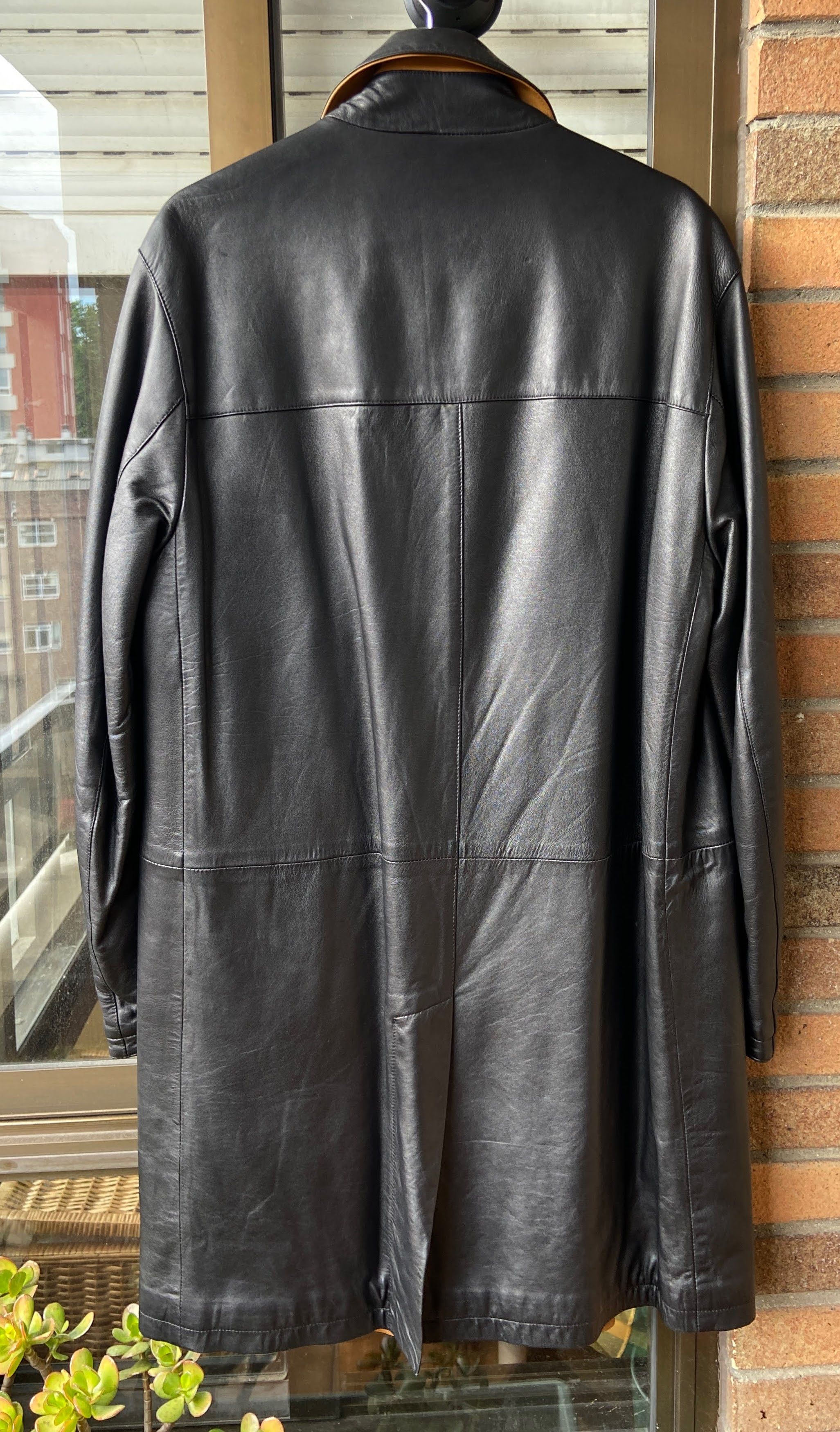 Burberry Burberry London - Lambskin Leather Trench Coat Size US L / EU 52-54 / 3 - 7 Thumbnail