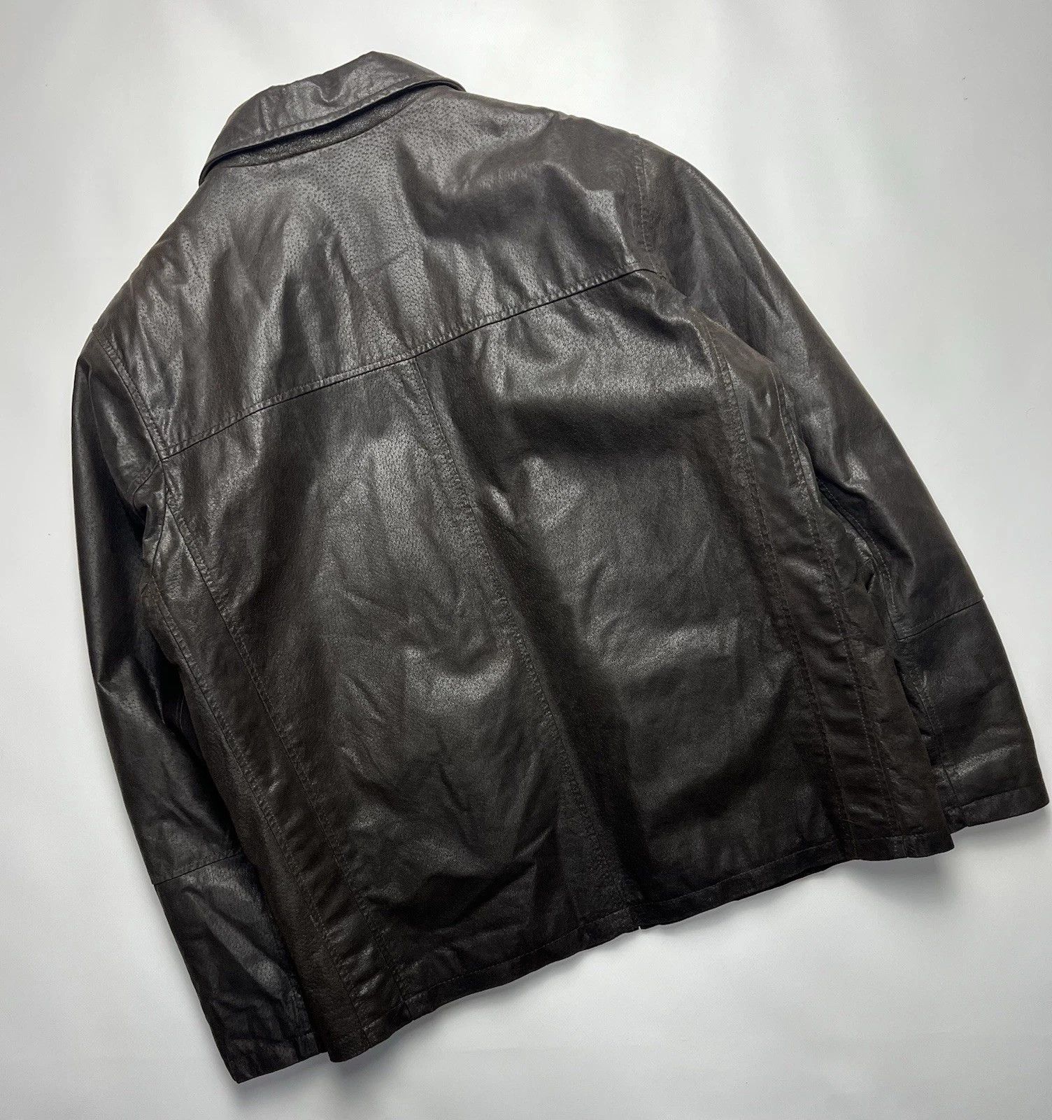 Alpha Industries Alpha Industries Vintage 90's Men's Brown Leather Zip Jacket Size US L / EU 52-54 / 3 - 7 Thumbnail