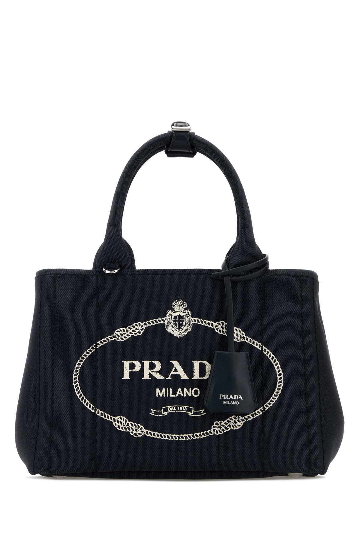 Prada Dark Blue Canvas Small Prada Jardiniã¨Re Handbag Size ONE SIZE - 1 Thumbnail