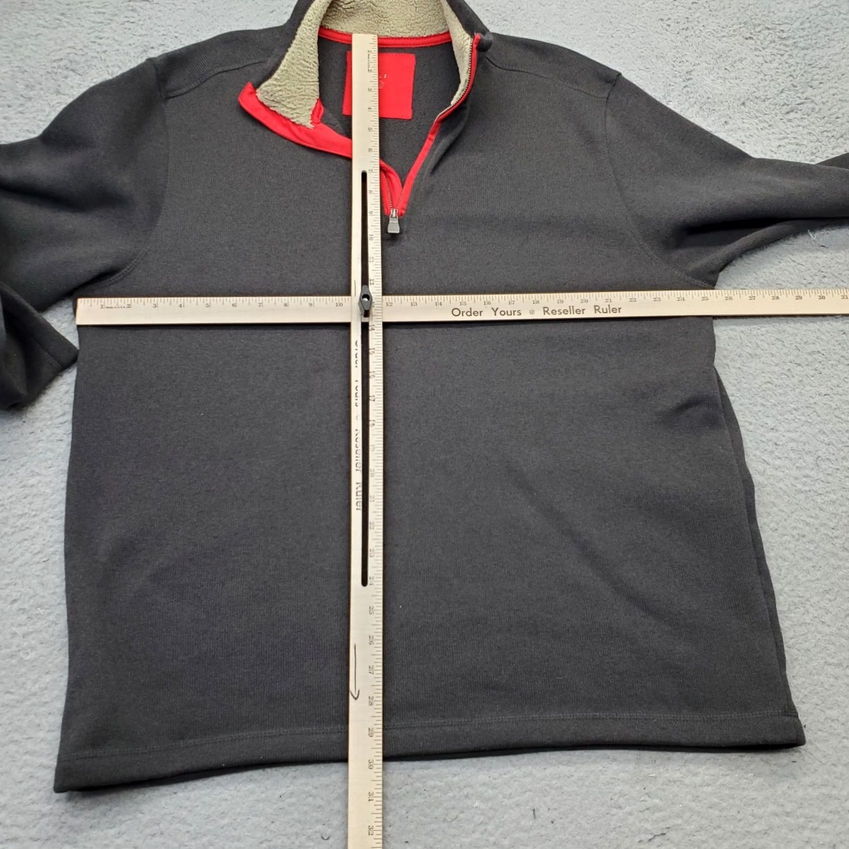Vintage G.H. Bass & Co. Sweatshirt Mens XXL Gray 1/4 Zip Mock Neck Fleece Lined Sherpa Trim - Regular Size XXL Mens Sweatshirt Size US XXL / EU 58 / 5 - 3 Thumbnail