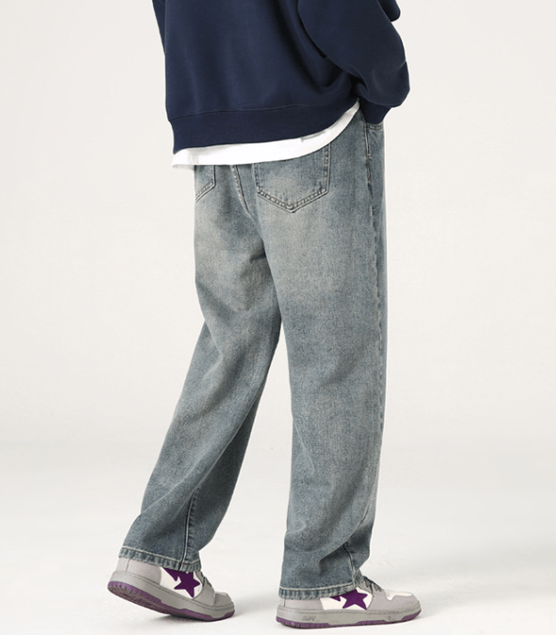 Japanese Brand × Jean Men's wide-leg casual drawstring baggy jeans Size US 32 / EU 48 - 5 Thumbnail