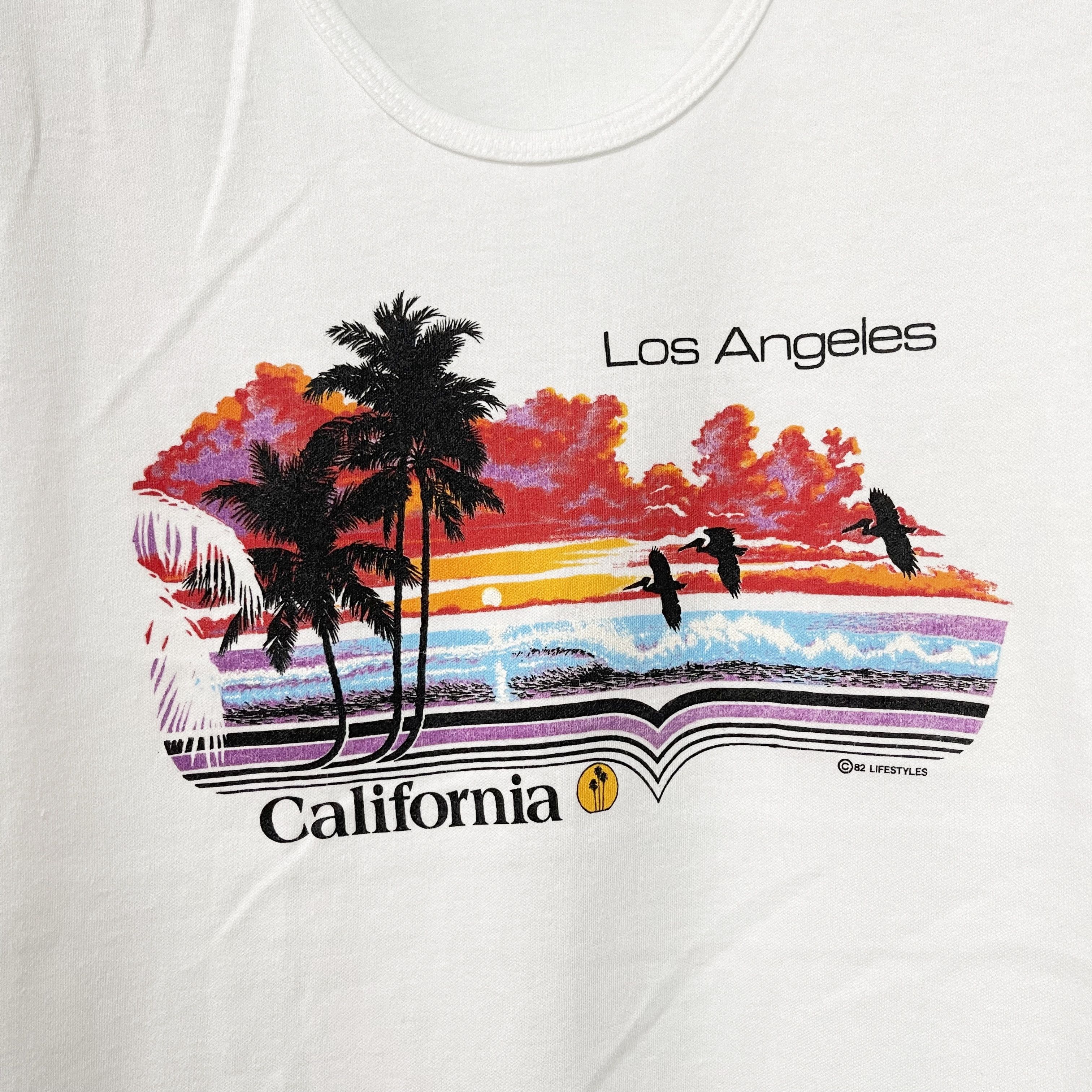 Vintage Vintage 80s Los Angeles California T-Shirt Size US XXS / EU 40 - 2 Thumbnail