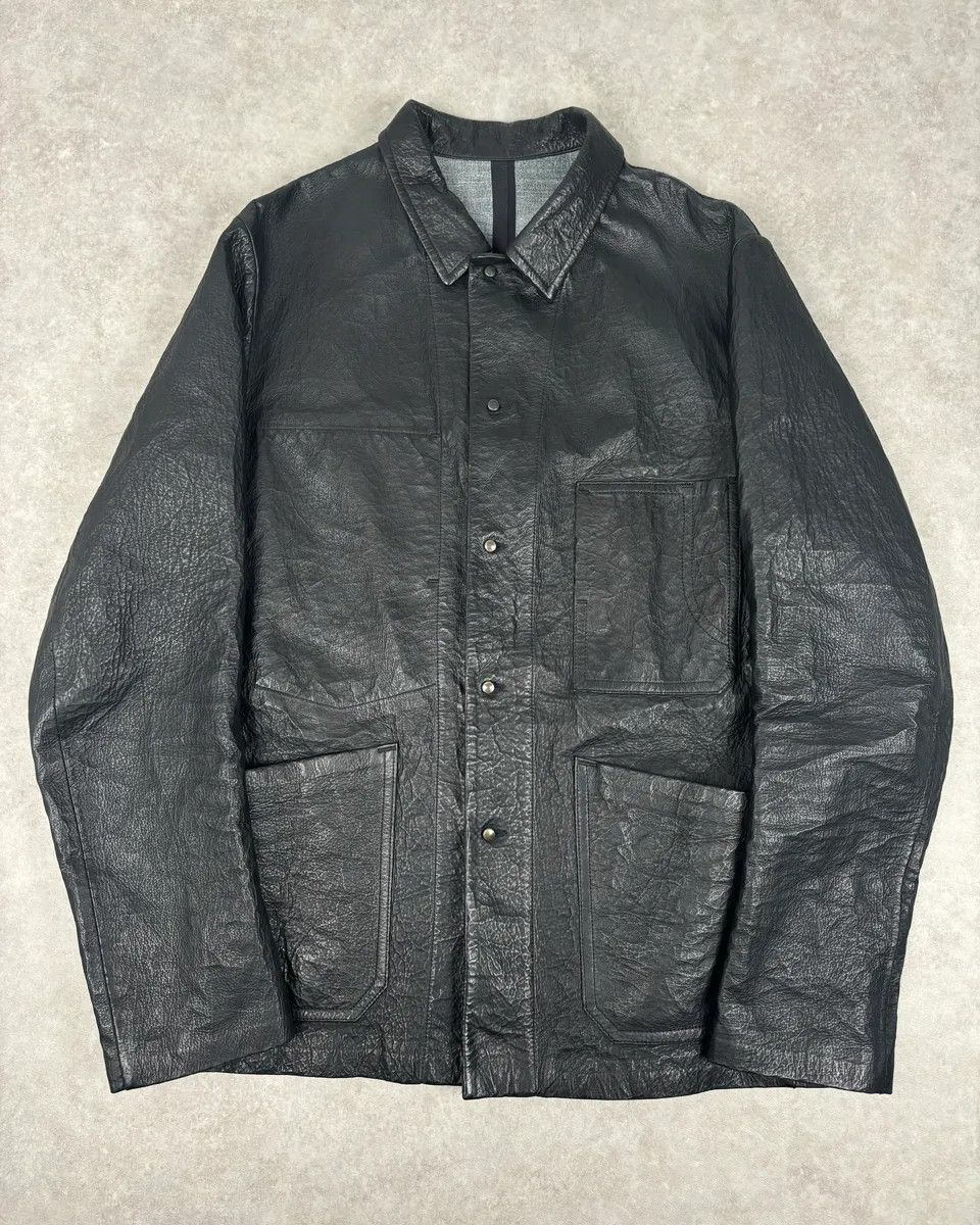 Isaac Sellam Experience Isaac Sellam Black Premium Buttoned Leather Jacket Size US L / EU 52-54 / 3 - 1 Thumbnail