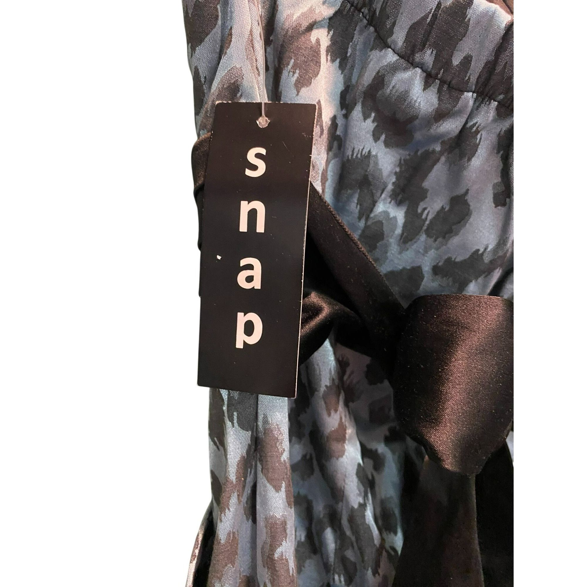 Other NWT Snap Blue & Black Leopard Print Strapless Juniors Womens Size M / US 6-8 / IT 42-44 - 6 Thumbnail