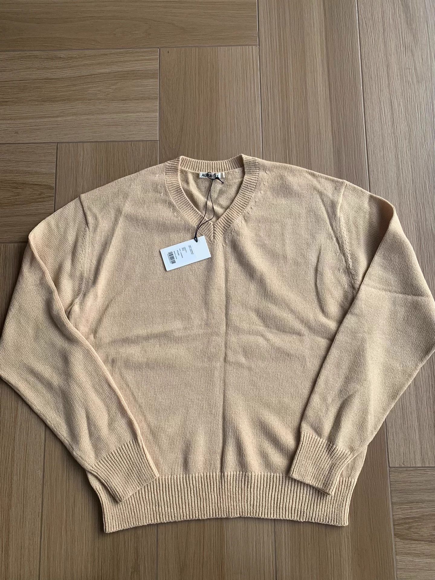 AURALEE 25AW knit V-neck light cashmere shirt
