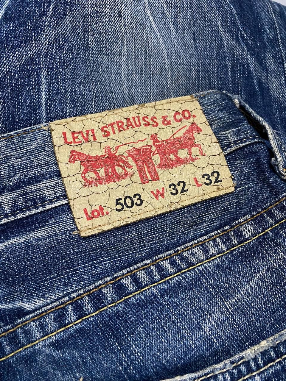 Levi's vintage levis 503 very nice faded design denim Size US 34 / EU 50 - 8 Thumbnail