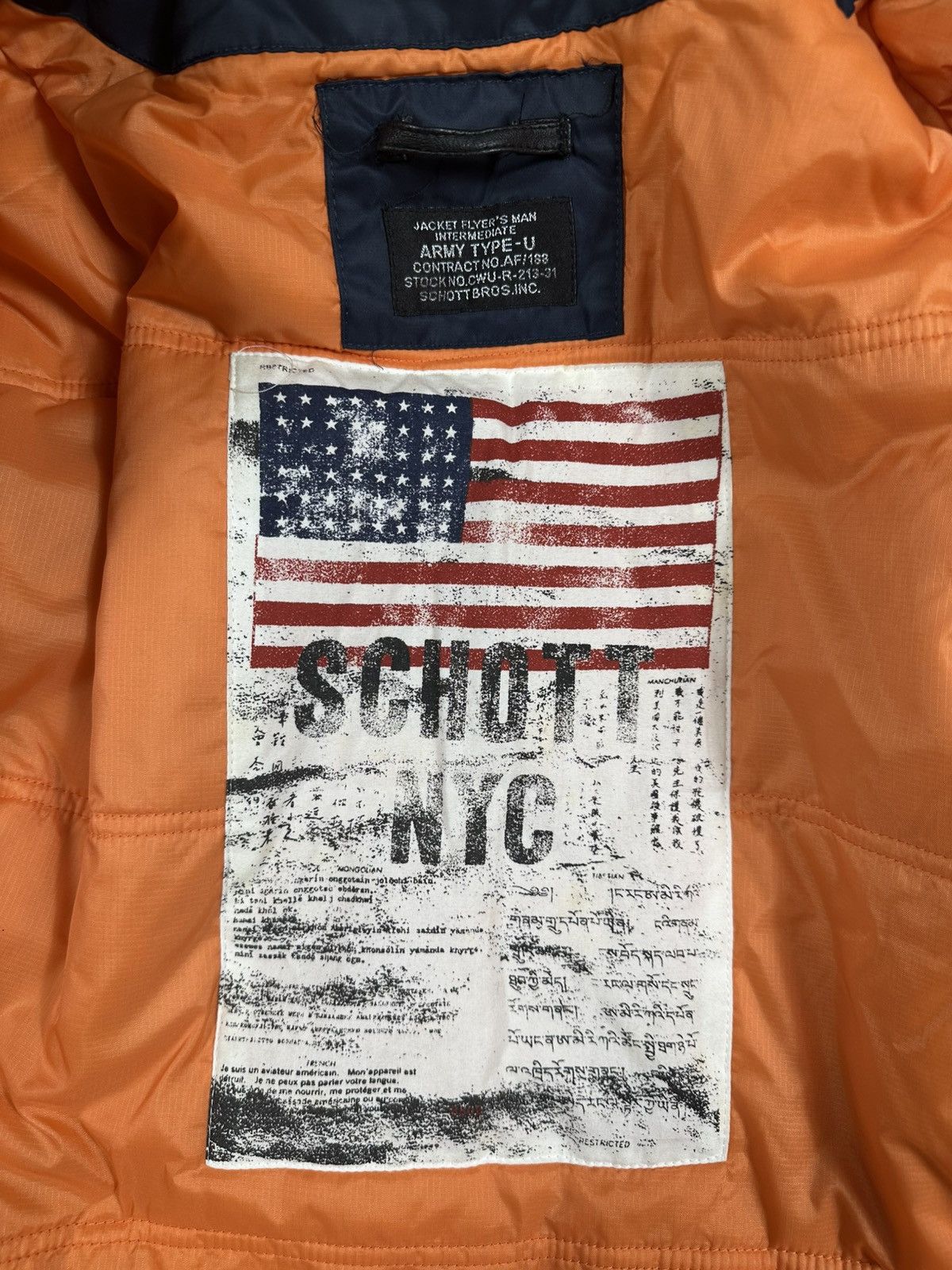 Schott Schott Army Type-U Hooded Faux Fur Nylon Bomber Jacket Size US L / EU 52-54 / 3 - 13 Thumbnail