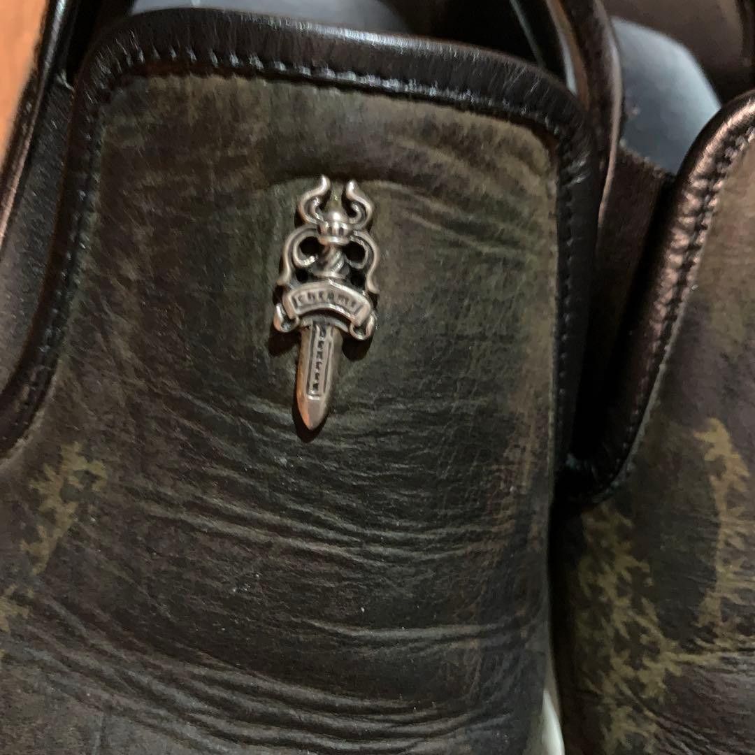 Chrome Hearts CHROME HEARTS Dagger Leather Patch Slip-on Shoes Black 42 Size US 9 / EU 42 - 2 Thumbnail