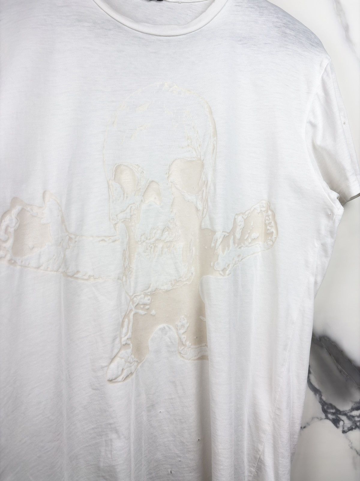 Chrome Hearts Chrome Hearts Vintage Foti Skull Liquid Print Tshirt White Size US S / EU 44-46 / 1 - 2 Thumbnail