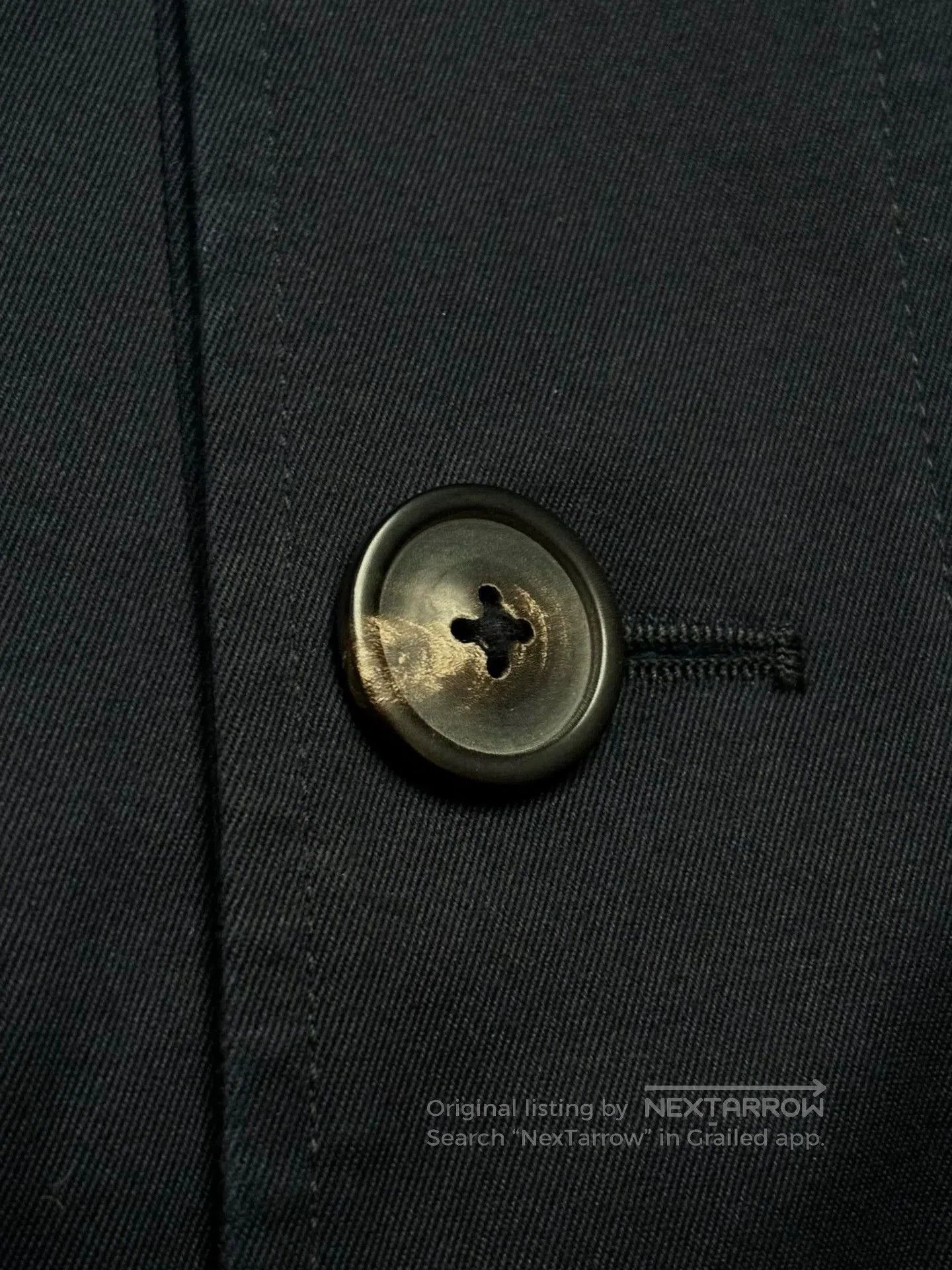 Maison Margiela Black Long Button. Size US M / EU 48-50 / 2 - 6 Thumbnail