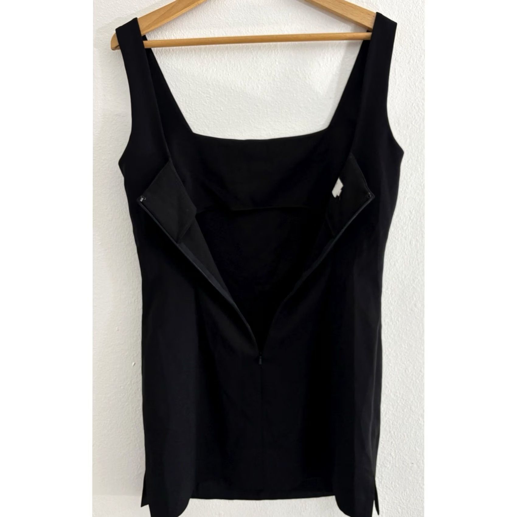 Vintage GERALDINE LUSTGARTEN Dress Size 6 Black Square Neck Sleeveless Knee Length Size M / US 6-8 / IT 42-44 - 5 Thumbnail