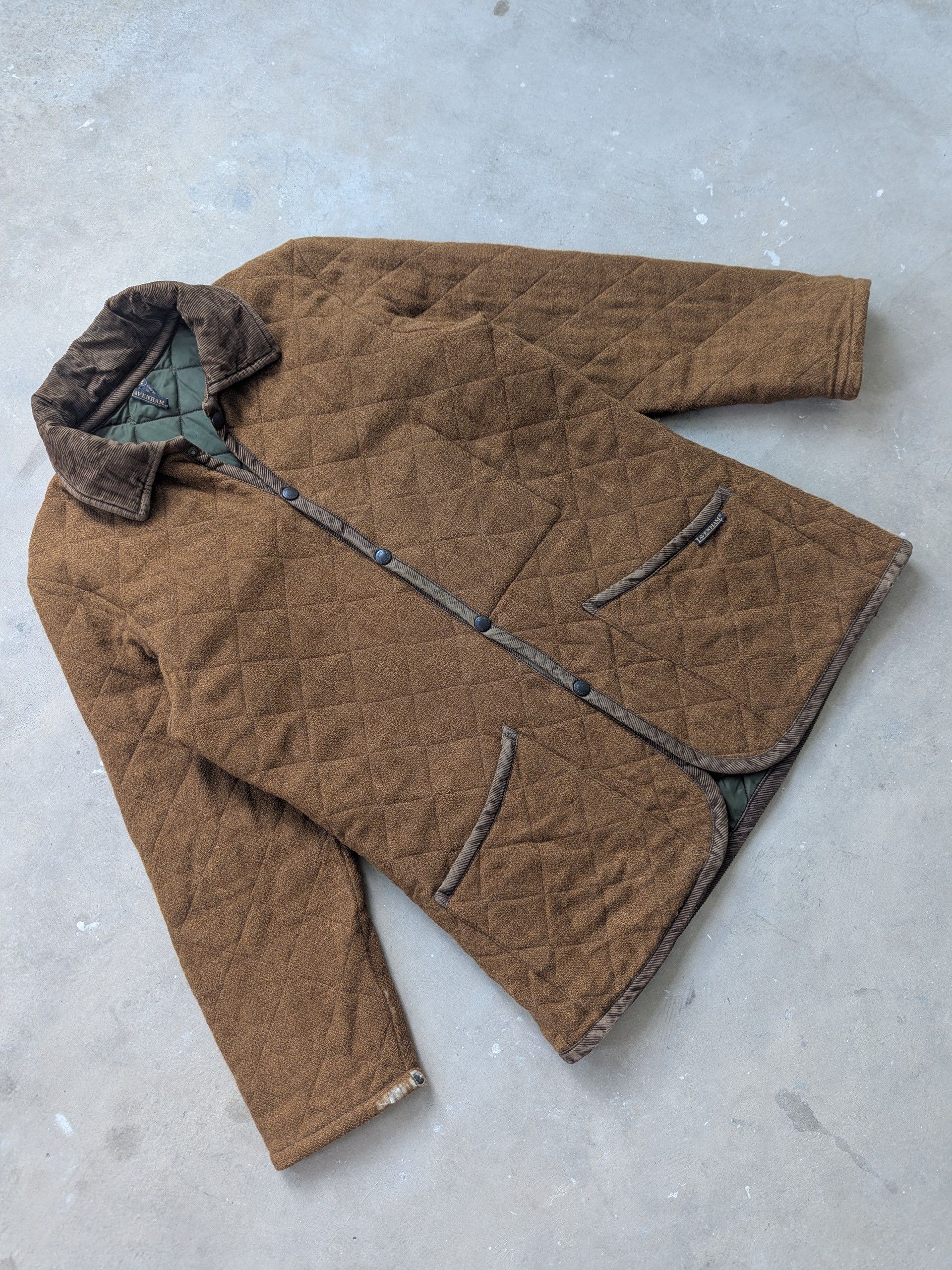 Lavenham Vintage Lavenham Long Melford Wool Quilted Jacket Brown Size M / US 6-8 / IT 42-44 - 3 Thumbnail