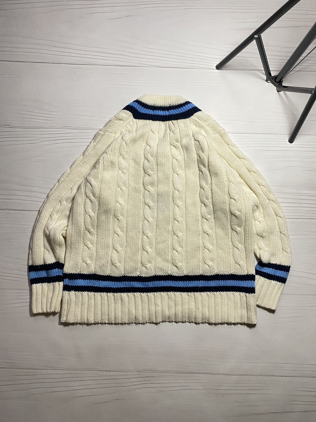 Vintage Vintage GM Sweater V-Neck 80s George Valley Cricket Club Size US M / EU 48-50 / 2 - 2 Thumbnail