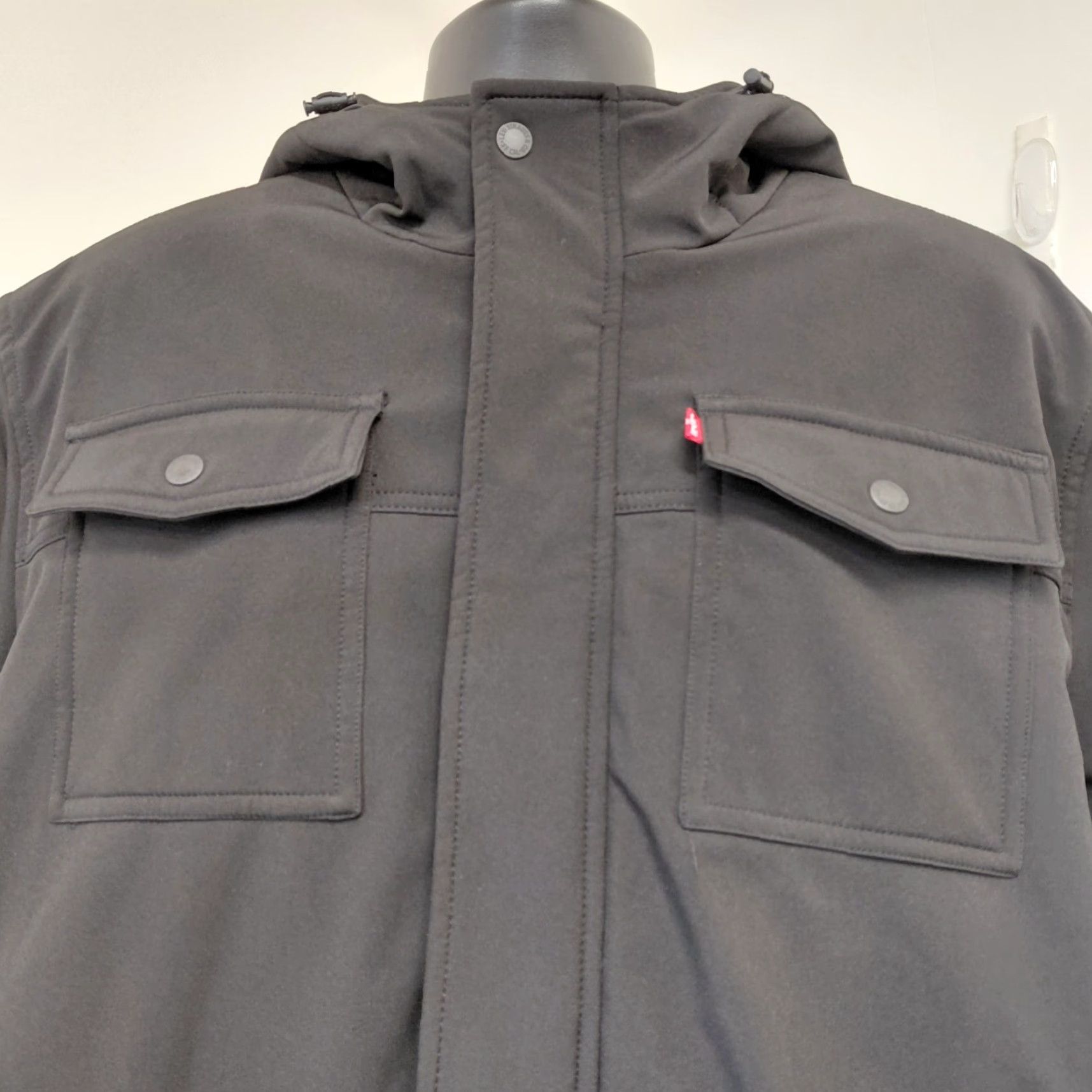 Levi's Levi's Jacket Mens XXL Black Hooded Sherpa Lined Trucker Full Zip Snap Softshell Size US XXL / EU 58 / 5 - 4 Thumbnail