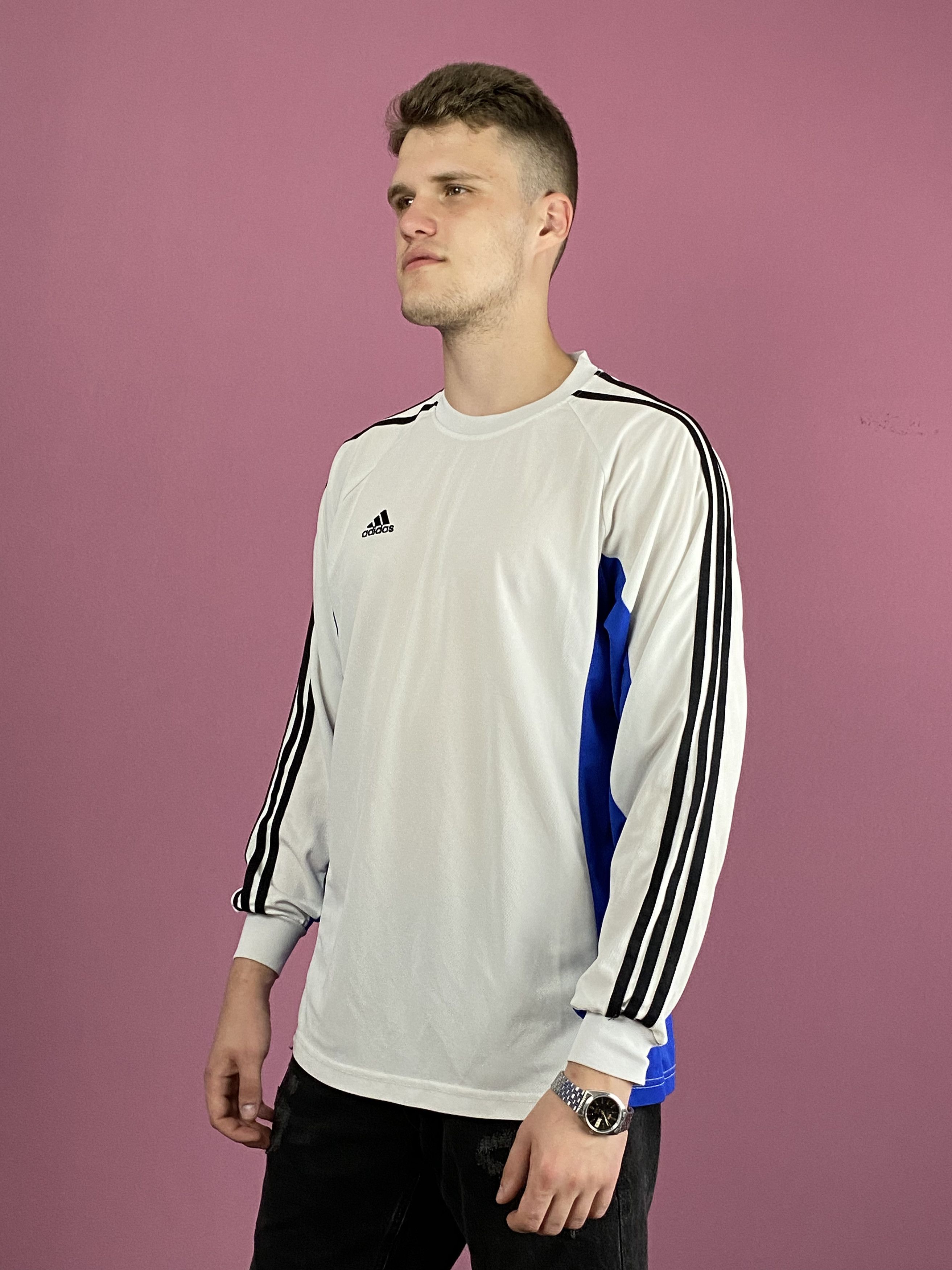 Adidas × Vintage Adidas Vintage Men's Jersey Long Sleeve T-Shirt Size US M / EU 48-50 / 2 - 2 Thumbnail