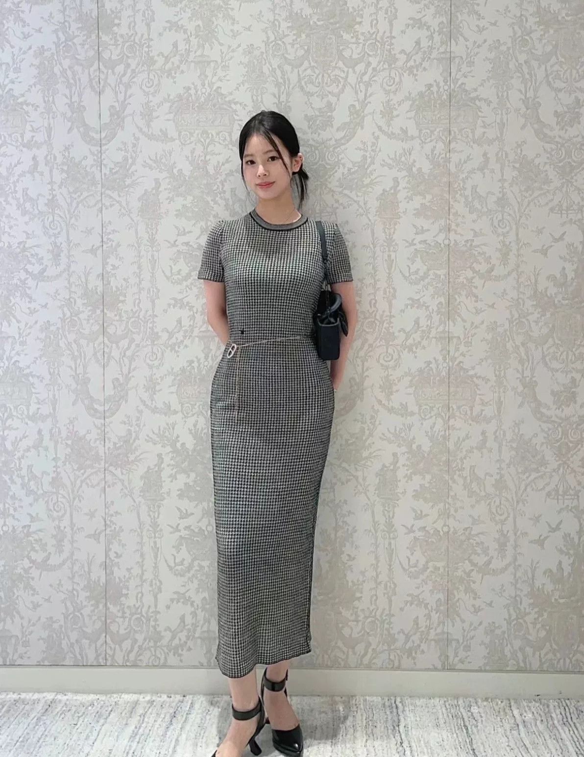 Dior dior wool houndstooth pattern dress Size US 38 / EU 54 - 1 Thumbnail