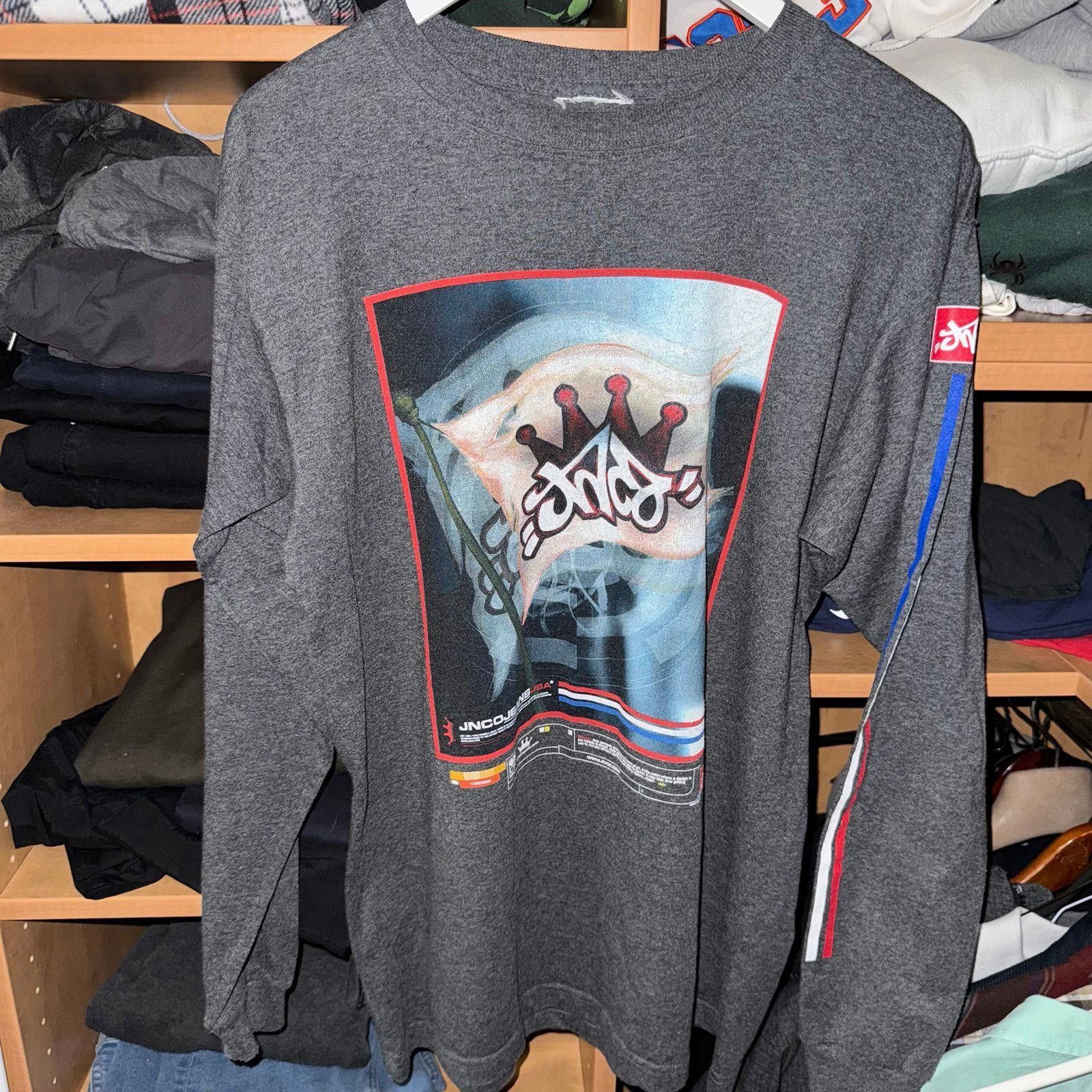JNCO Vintage JNCO Jeans Longsleeve T-Shirt Grail Rare Y2K 90s Size US L / EU 52-54 / 3 - 2 Thumbnail