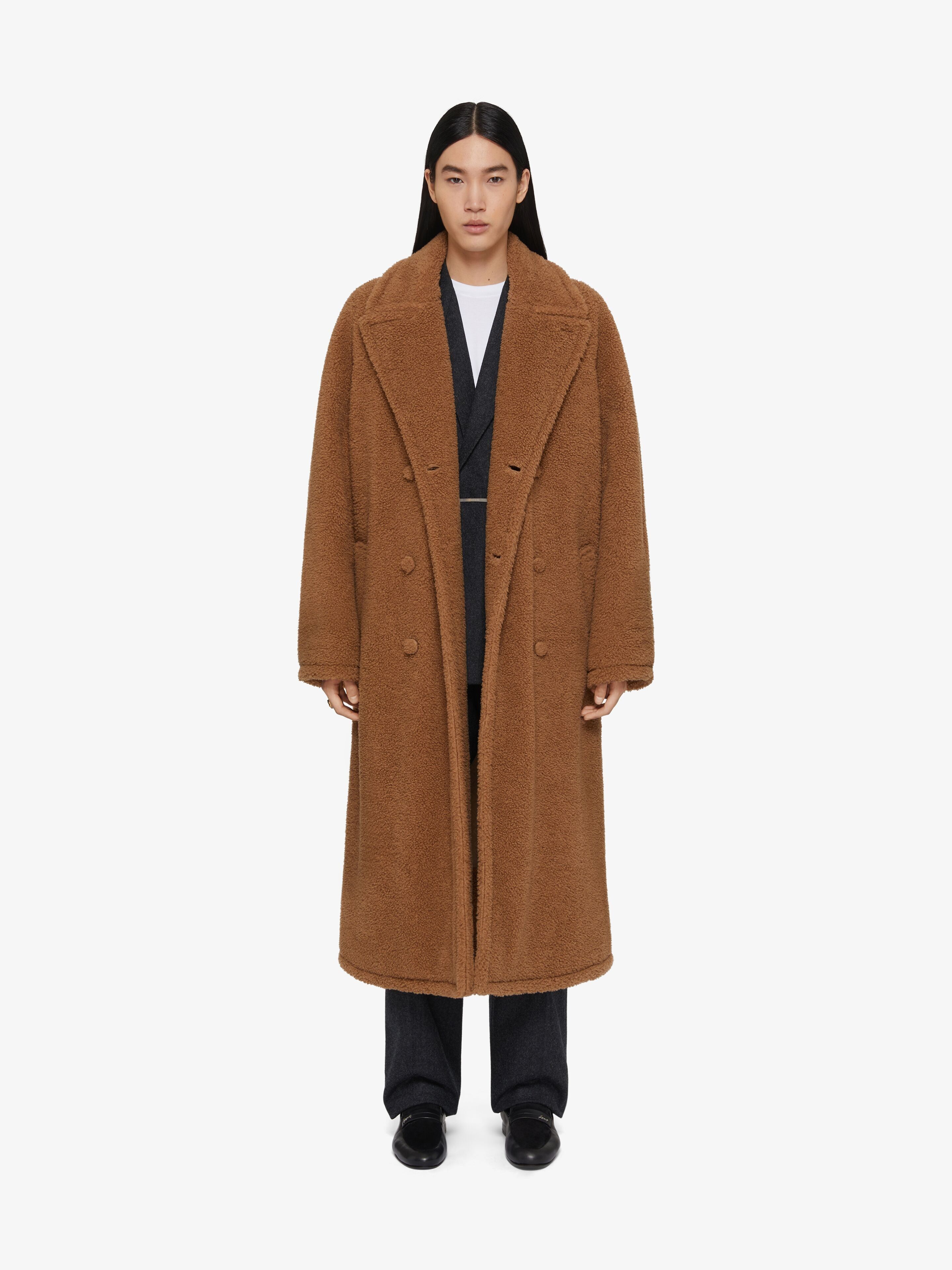 Givenchy o1w1db10925 Long Teddy Coat in Brown Size US XL / EU 56 / 4 - 2 Thumbnail