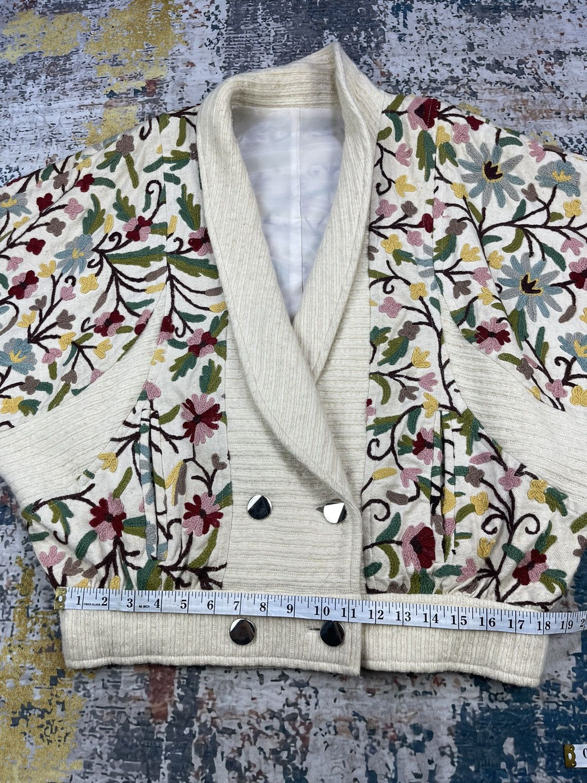 Japanese Brand Vintage Romina Embroidery Floral Tapestry Jackets Size M / US 6-8 / IT 42-44 - 14 Thumbnail