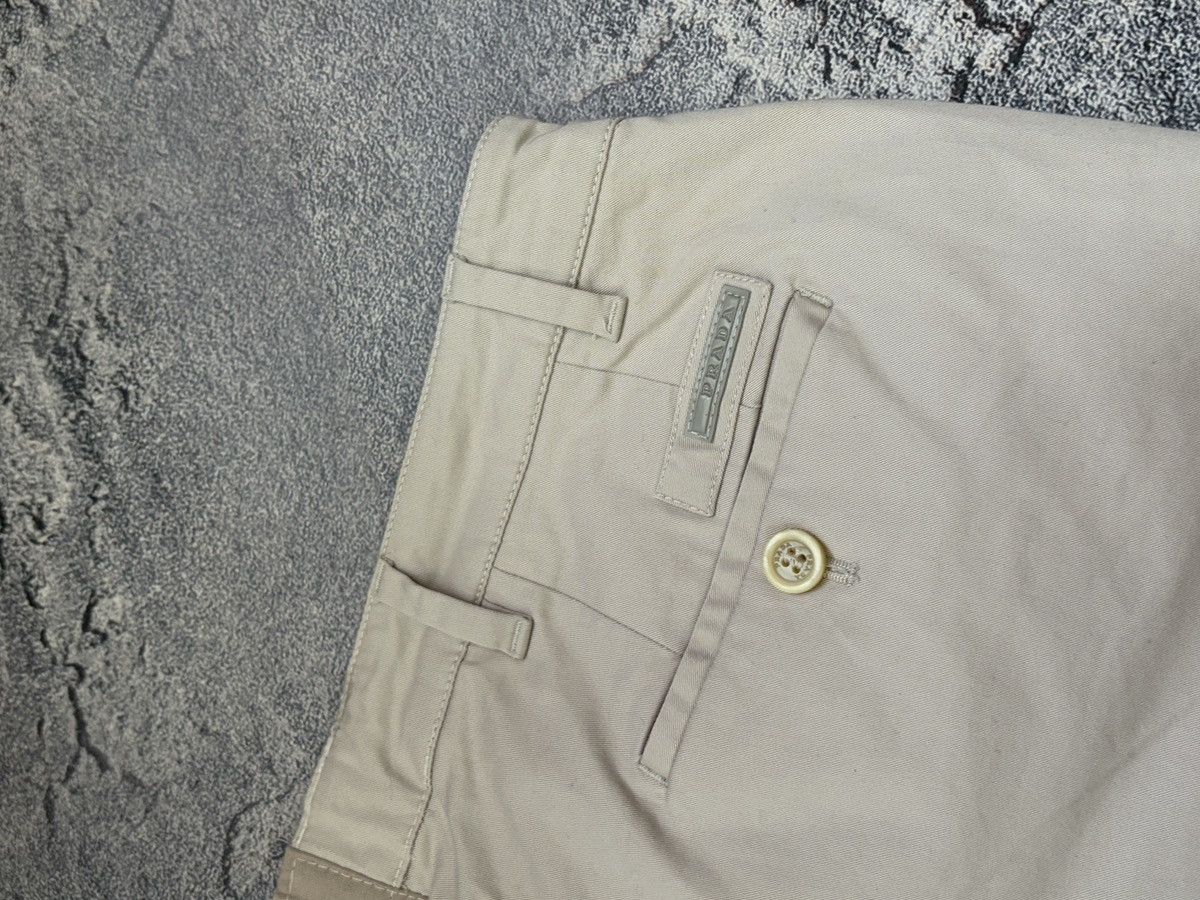Prada PRADA Milano Beige Cotton Chino Designer Trousers IT 46 Size 32" / US 10 / IT 46 - 17 Thumbnail