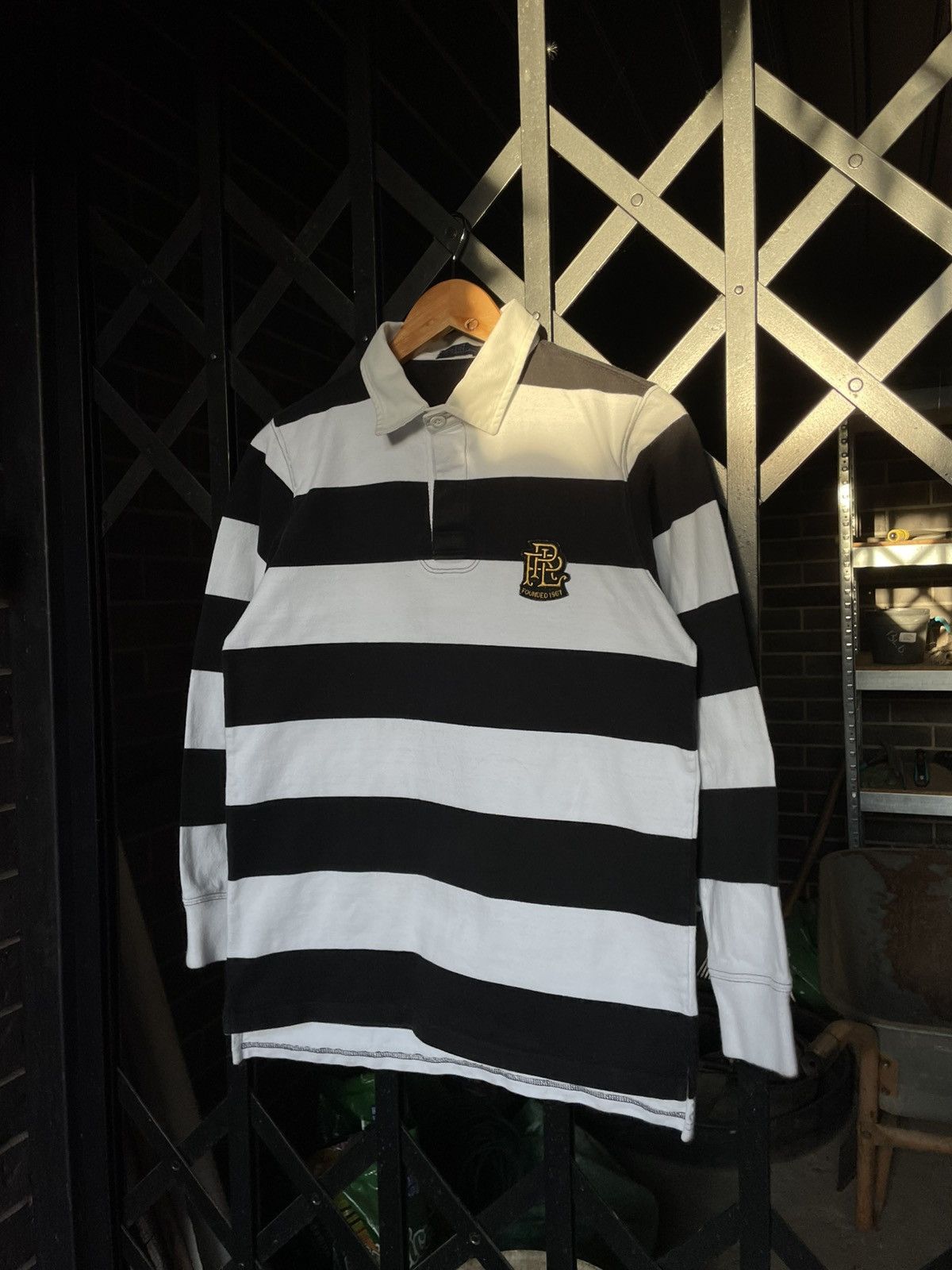 Japanese Brand × Polo Ralph Lauren × Vintage Vintage Polo Ralph Lauren Striped Rugby Chief Keef Style Size L / US 10 / IT 46 - 1 Thumbnail