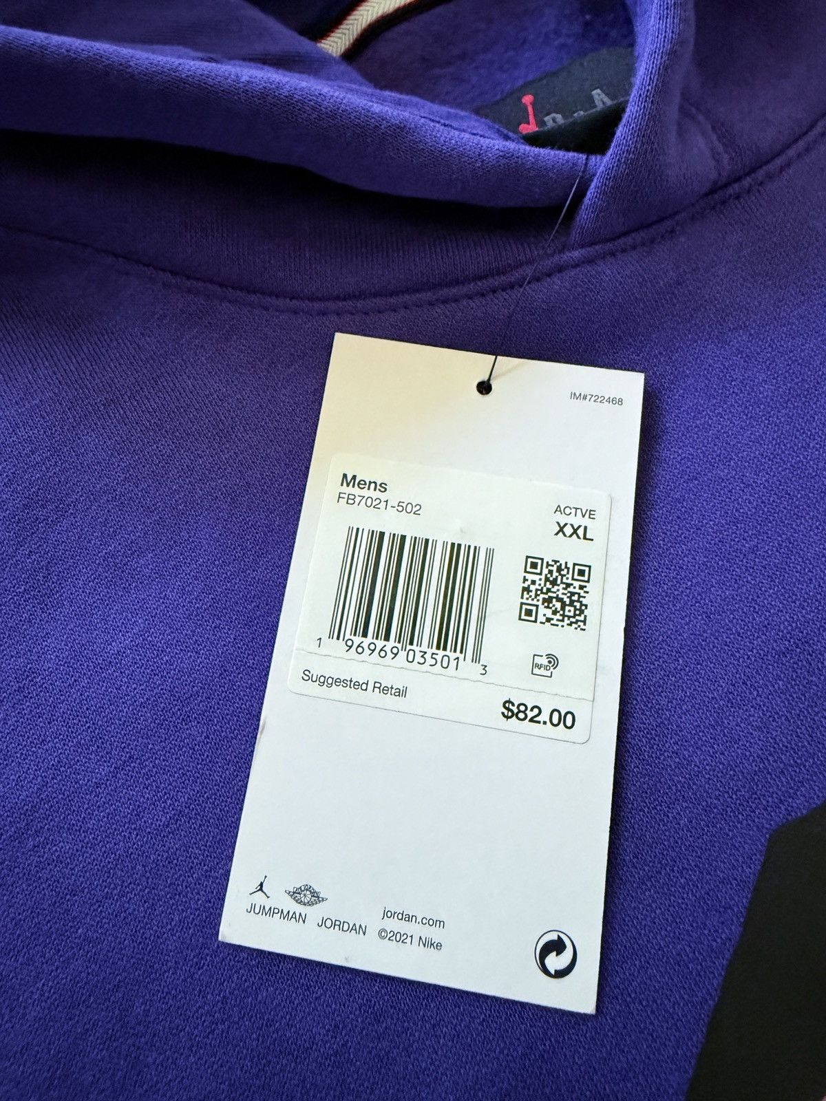 Jordan Brand Nike Air Jordan Flight MVP Purple/Sail FB7021-502 size XXL Size US XXL / EU 58 / 5 - 4 Thumbnail