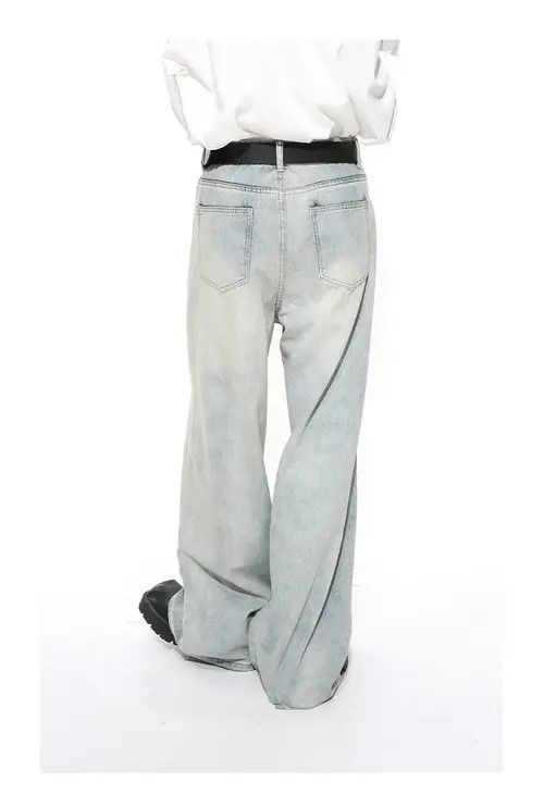 Other Washed light blue straight distressed jeans Size US 32 / EU 48 - 5 Thumbnail