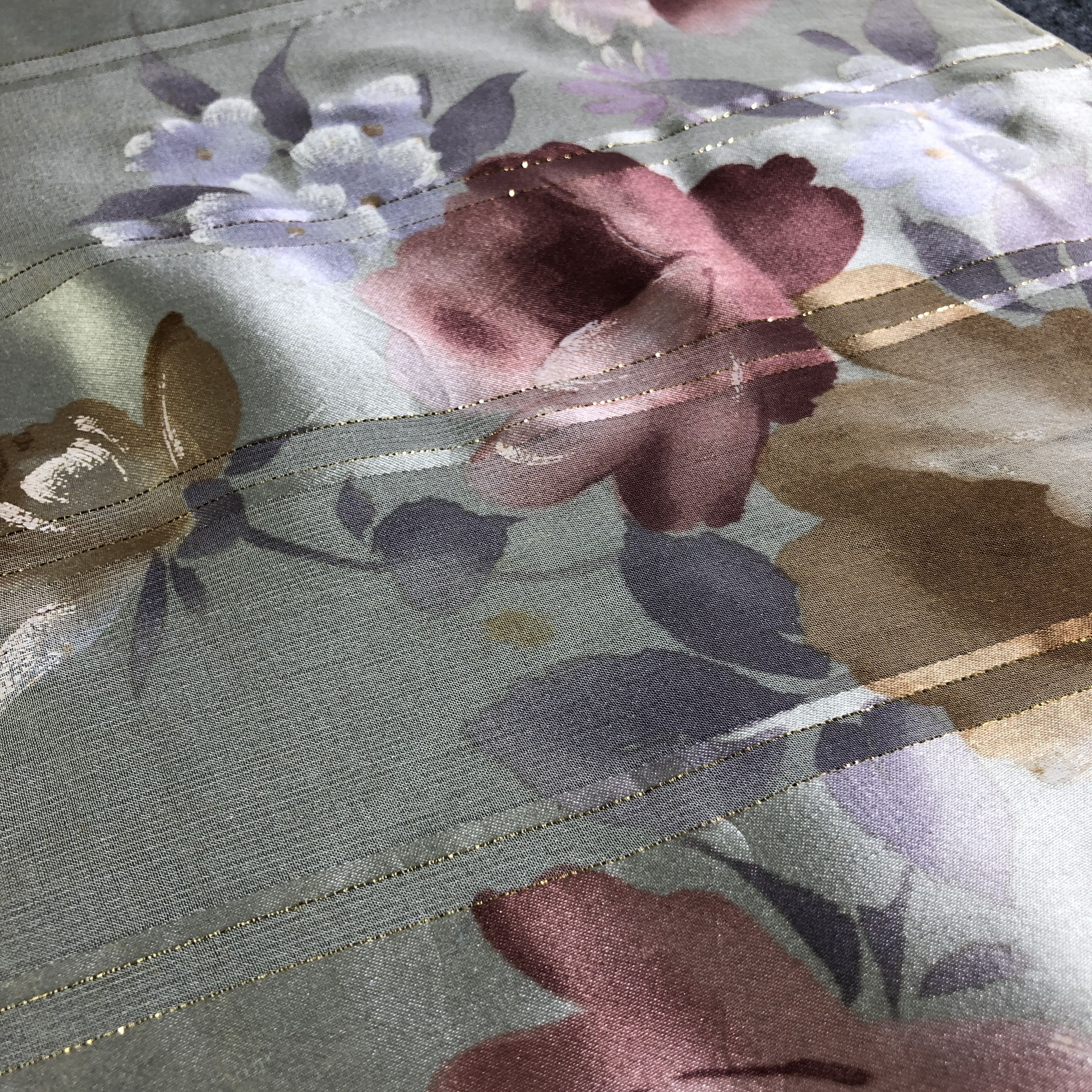 Mila Schon Mila Schon Floral Hand Rolled Silk Scarf M1009 Size ONE SIZE - 11 Thumbnail